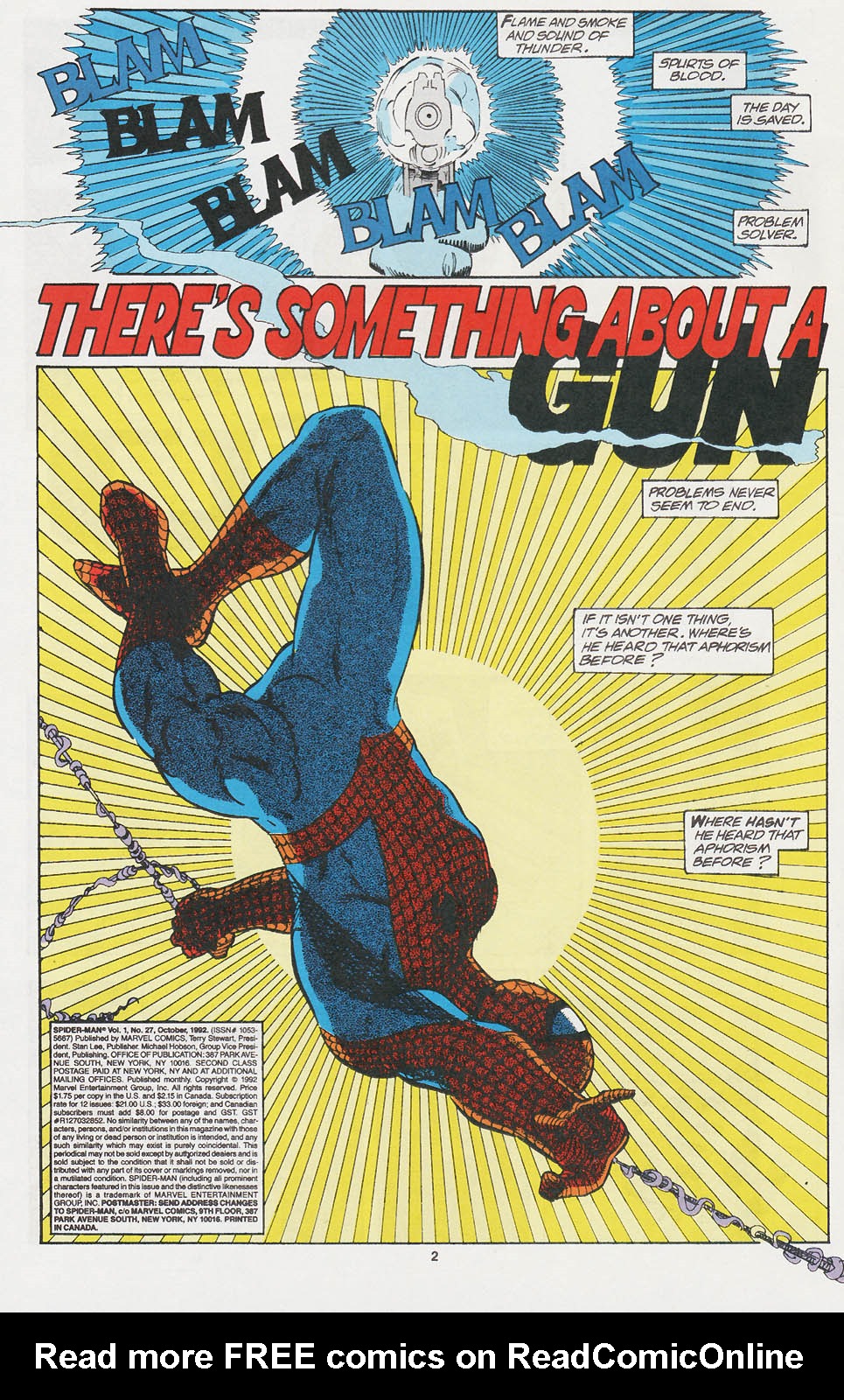 Read online Spider-Man (1990) comic -  Issue #27 - There's Something About A Gun Part 1 - 3