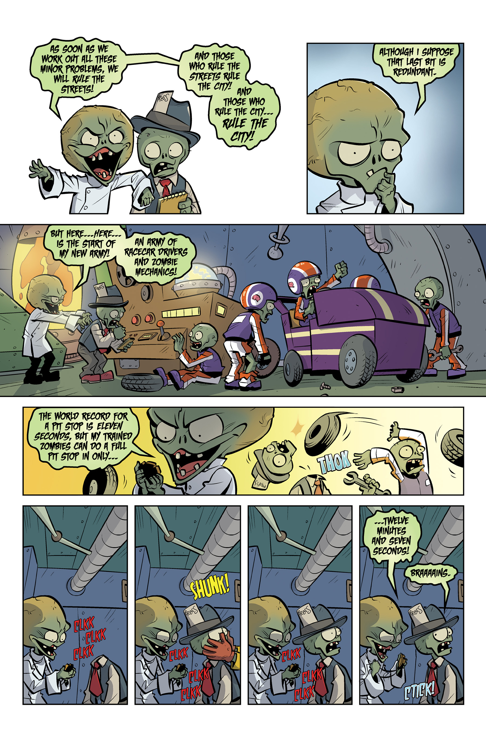 Read online Plants vs. Zombies: Petal to the Metal comic -  Issue #7 - 7