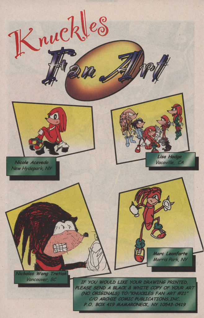 Read online Knuckles the Echidna comic -  Issue #21 - 30