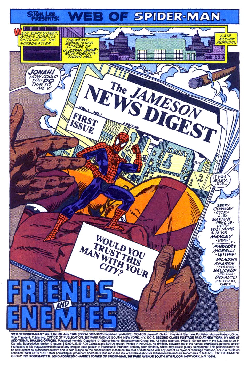 Read online Web of Spider-Man (1985) comic -  Issue #66 - 2