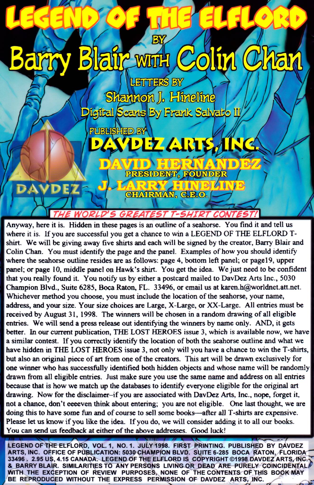 Read online Legend of the Elflord comic -  Issue #1 - 2