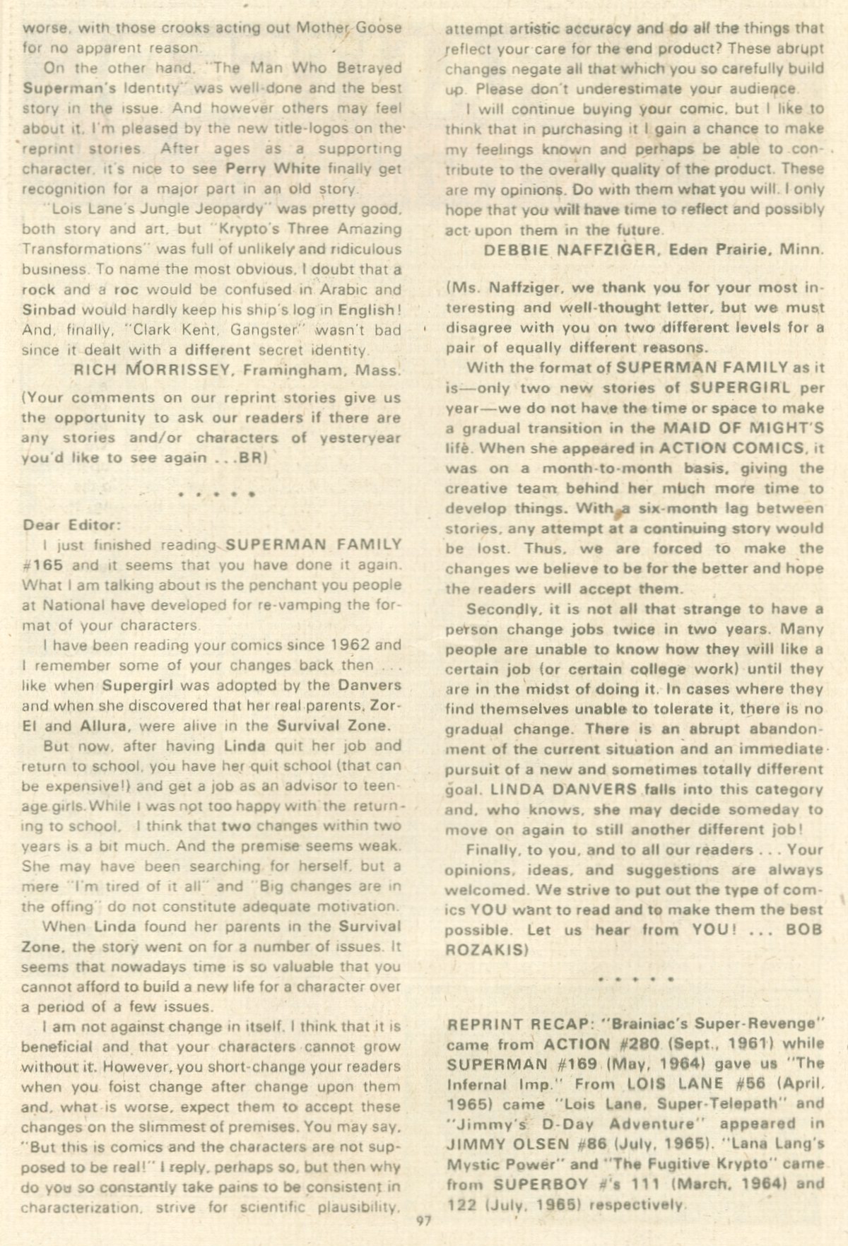 Read online The Superman Family comic -  Issue #168 - 98