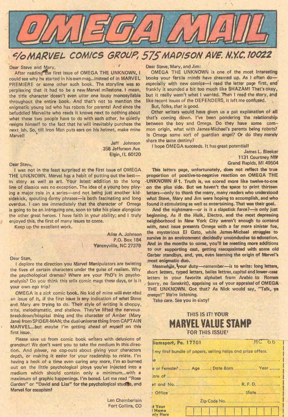 Read online Omega the Unknown comic -  Issue #3 - 13