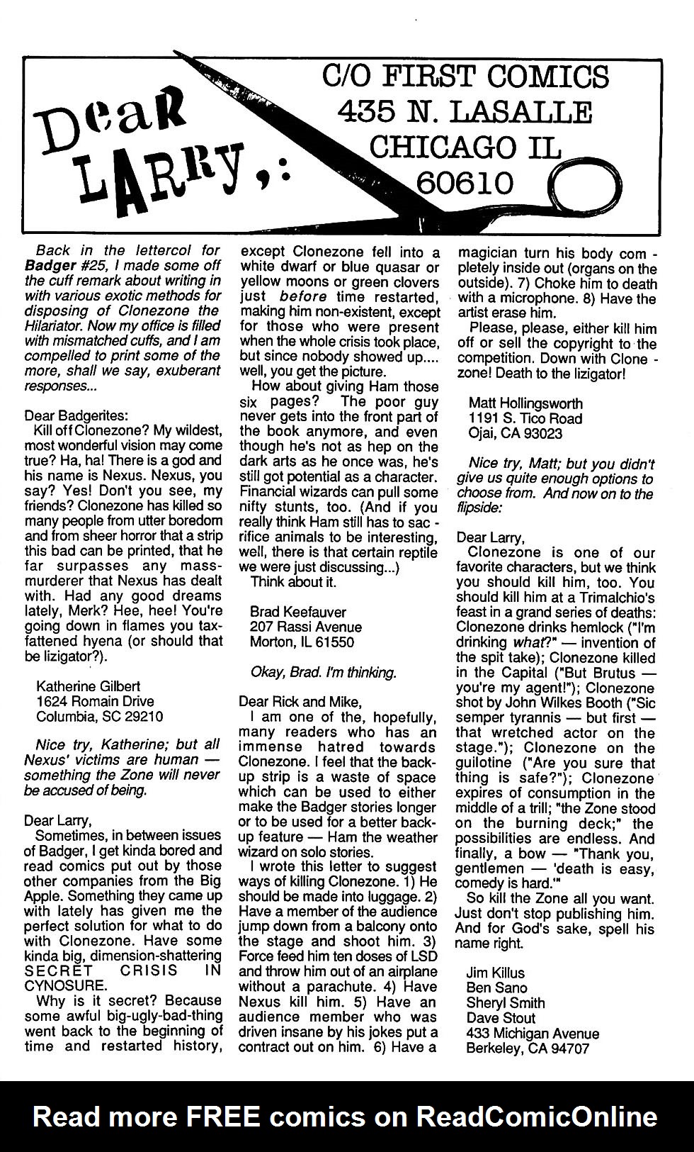 Read online The Badger comic -  Issue #28 - 31