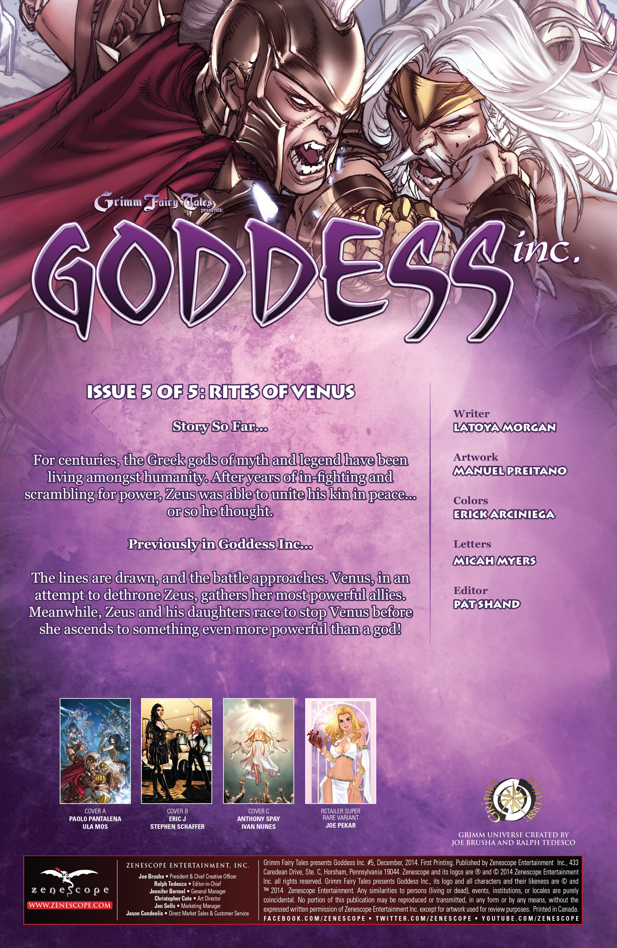 Read online Grimm Fairy Tales presents Goddess Inc. comic -  Issue #5 - 2