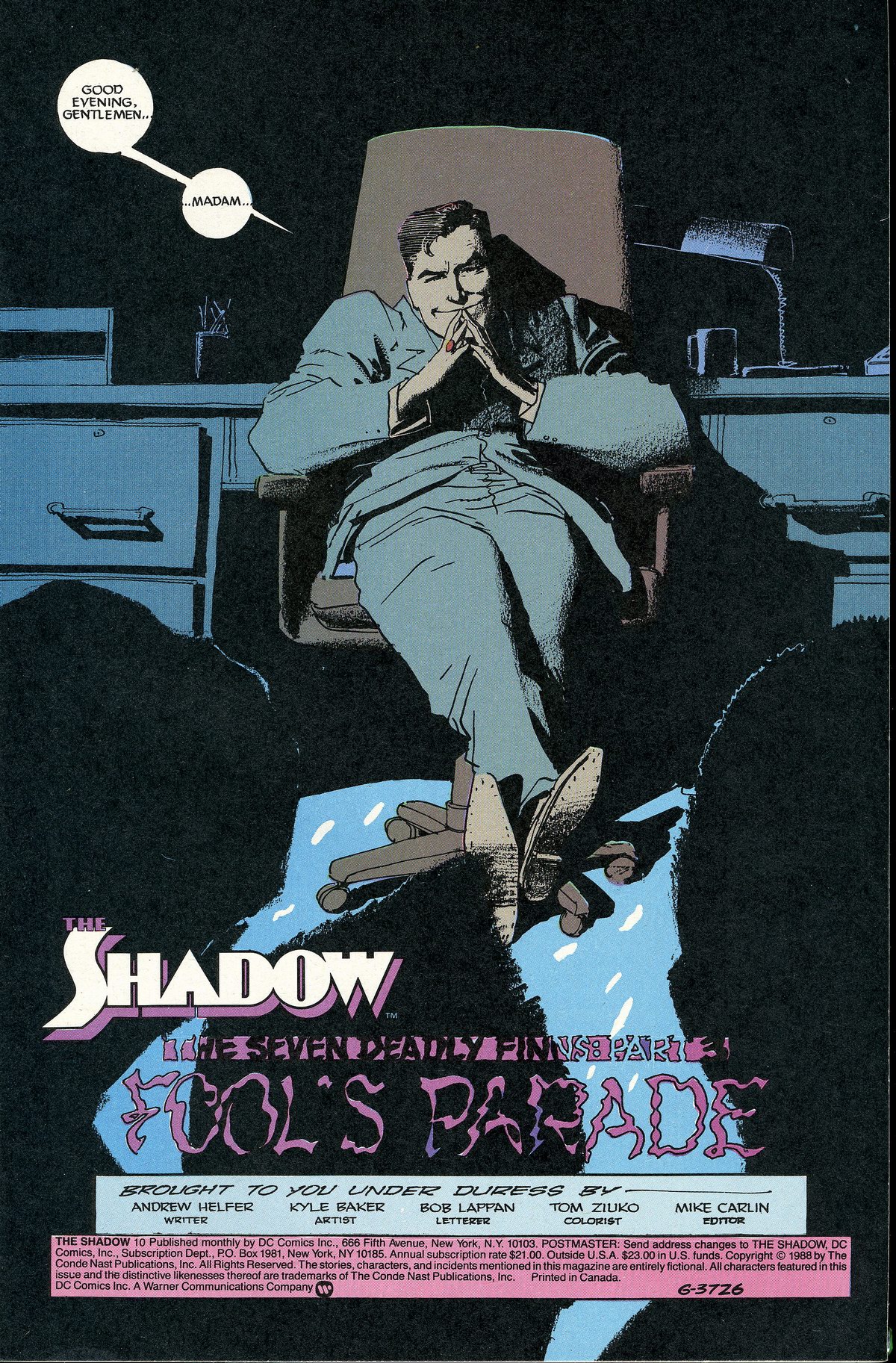 Read online The Shadow (1987) comic -  Issue #10 - 5
