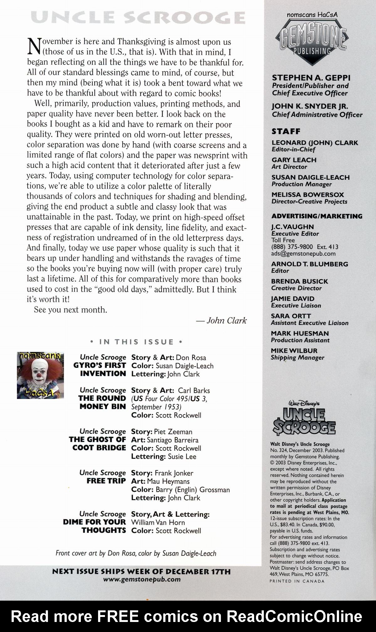 Read online Uncle Scrooge (1953) comic -  Issue #324 - 2