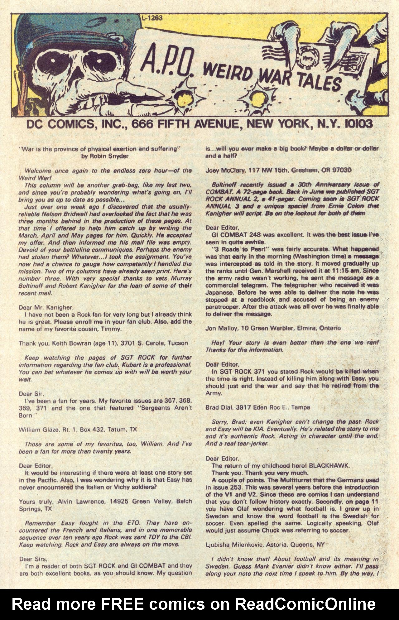 Read online Weird War Tales (1971) comic -  Issue #123 - 21