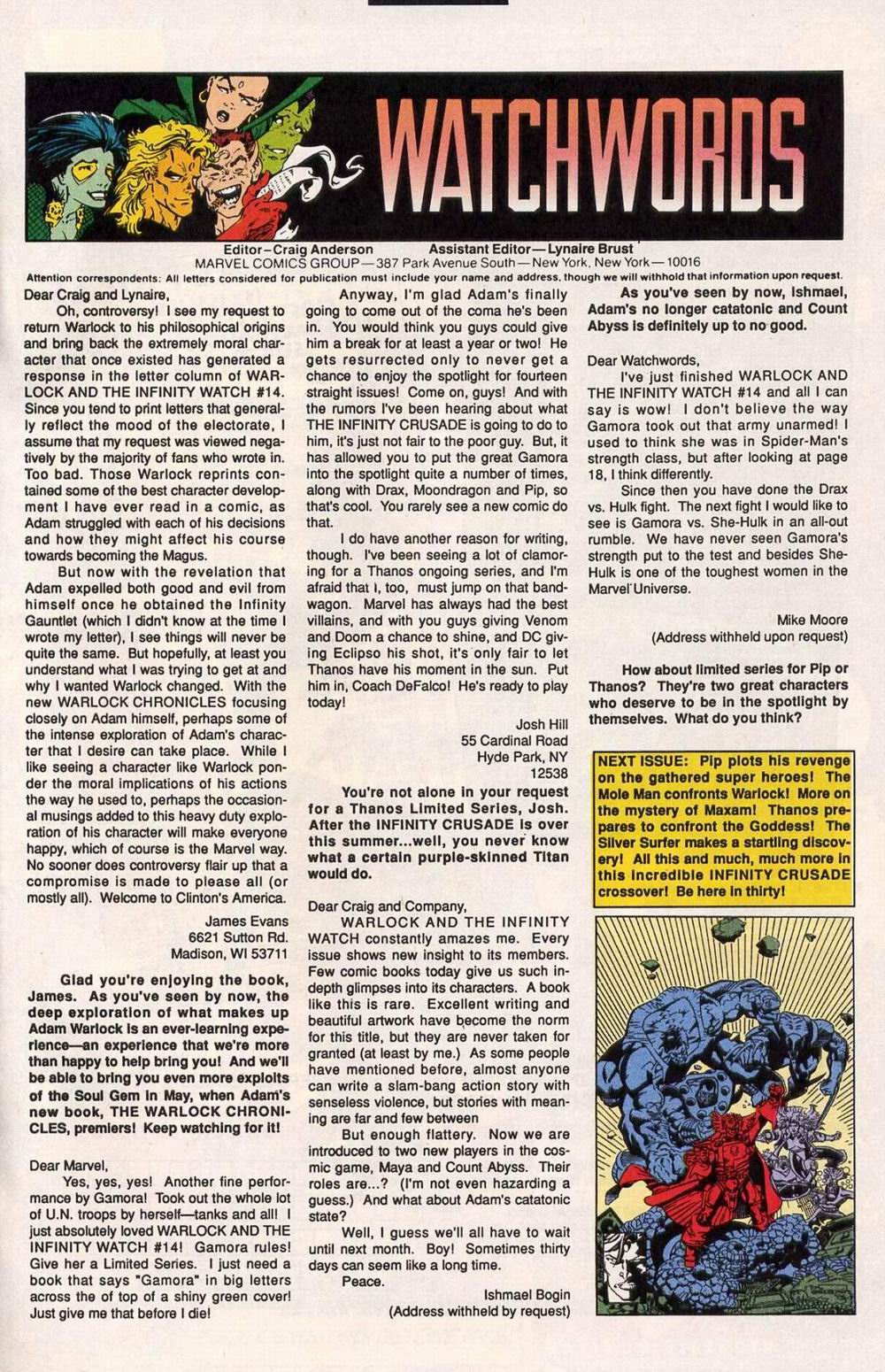 Read online Warlock and the Infinity Watch comic -  Issue #18 - 24