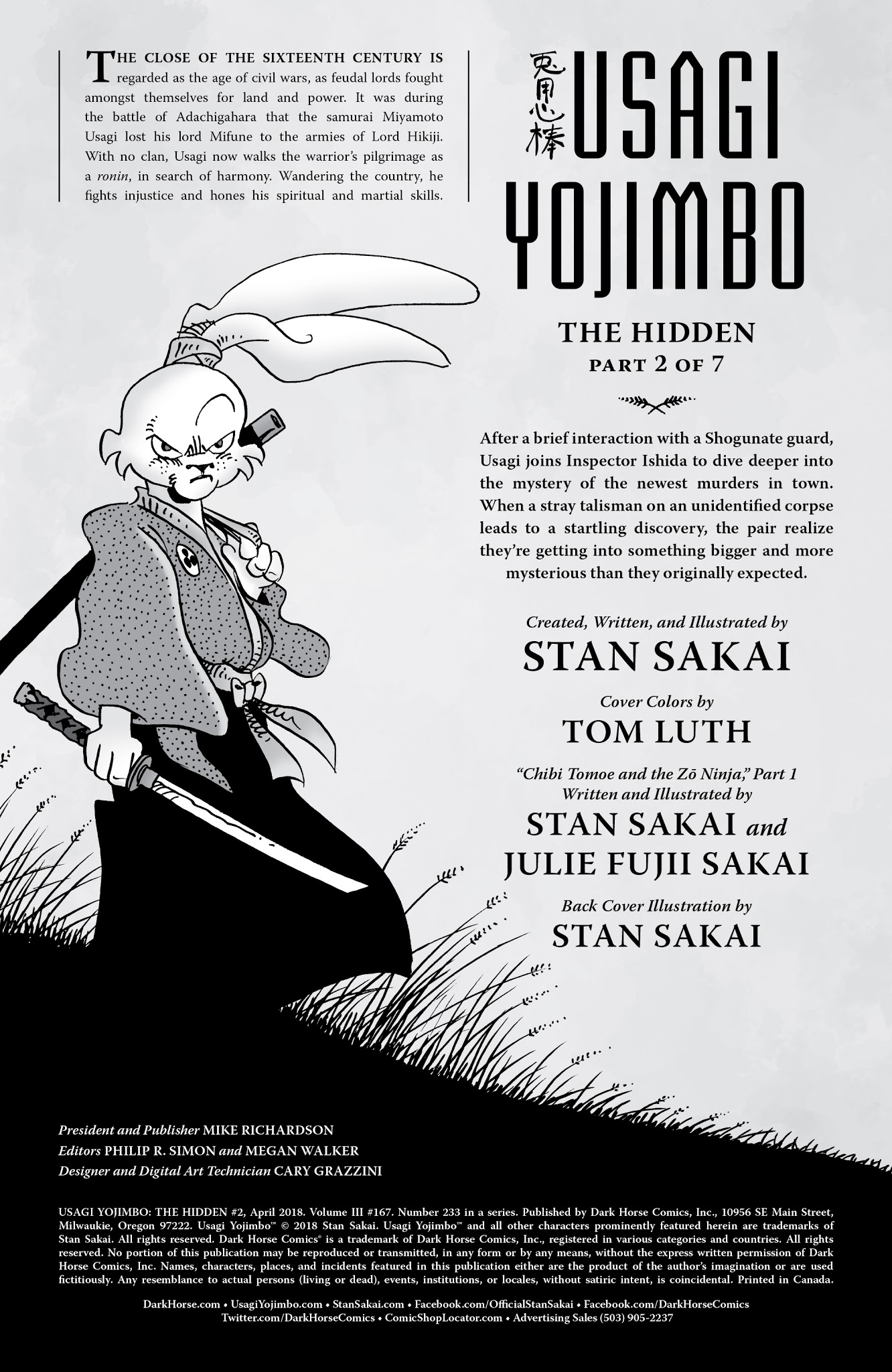 Read online Usagi Yojimbo: The Hidden comic -  Issue #2 - 2