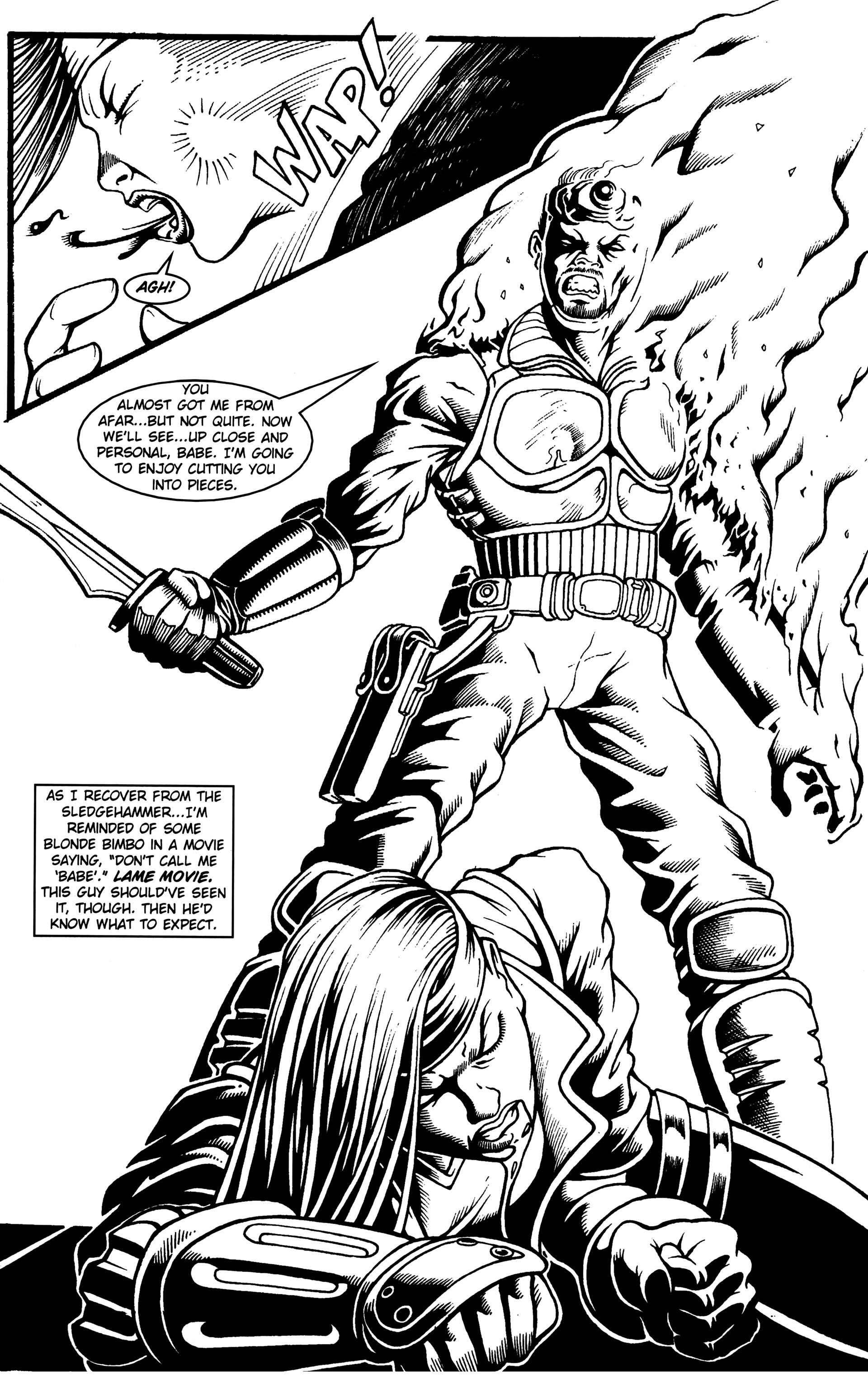 Read online Warrior Nun: Black & White comic -  Issue #18 - 16