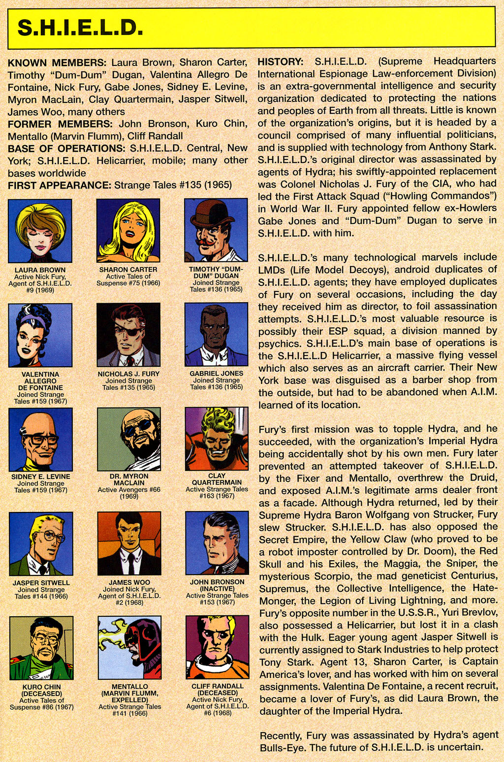 Read online The Marvel Legacy:  The 1960s-1990s Handbook comic -  Issue # Full - 44