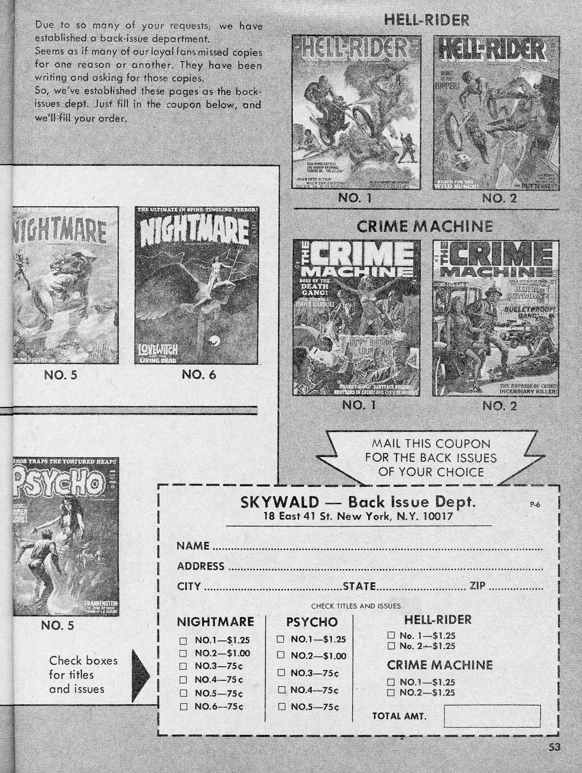 Read online Nightmare (1970) comic -  Issue #7 - 53