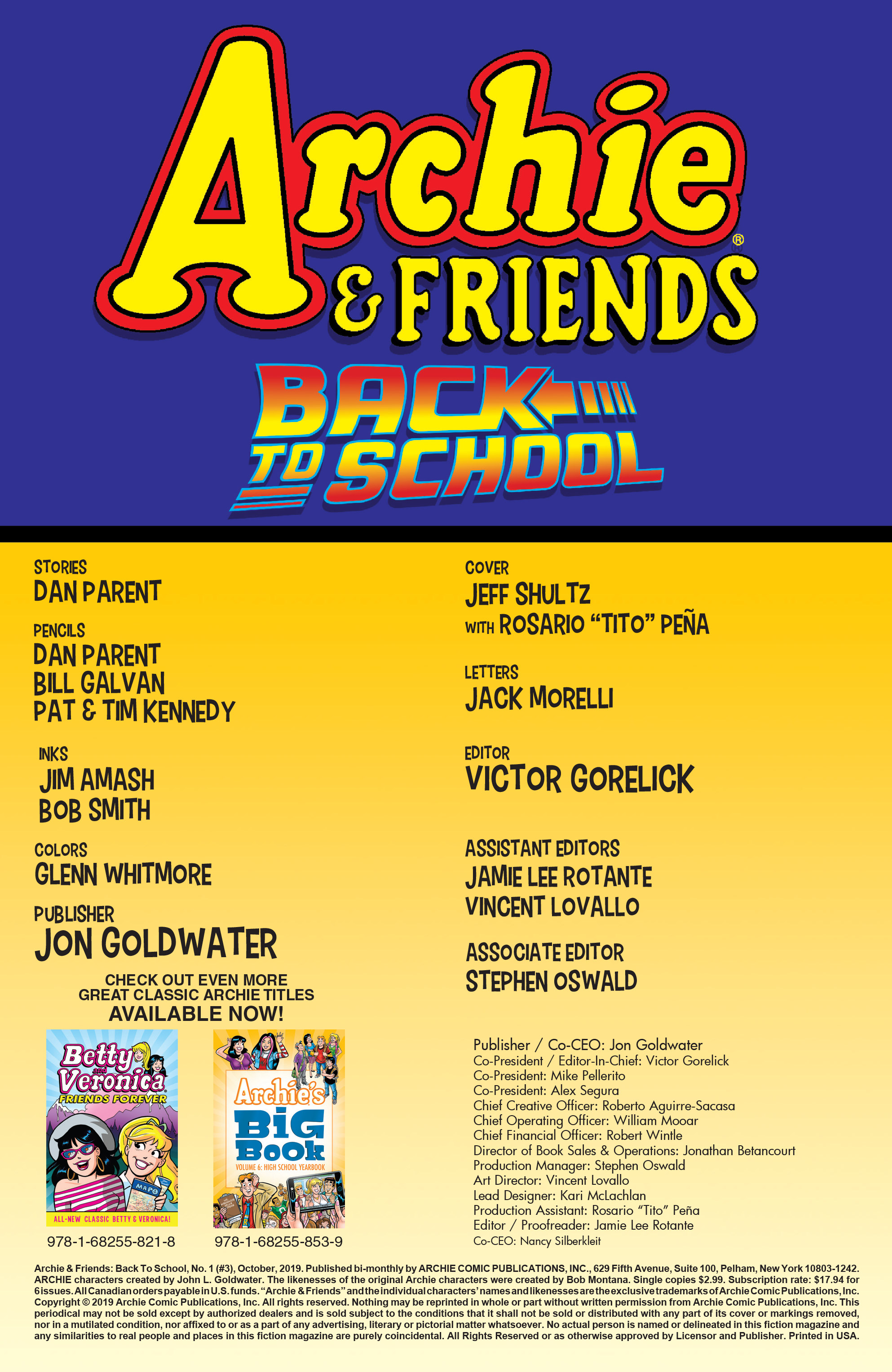 Read online Archie & Friends: Back to School comic -  Issue # Full - 2