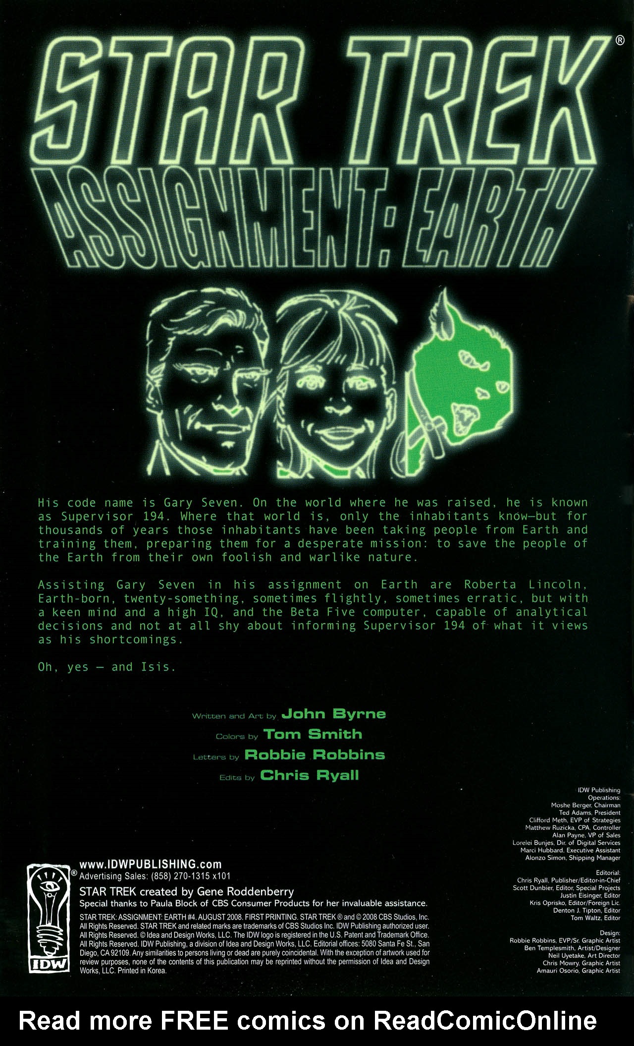 Read online Star Trek: Assignment: Earth comic -  Issue #4 - 2
