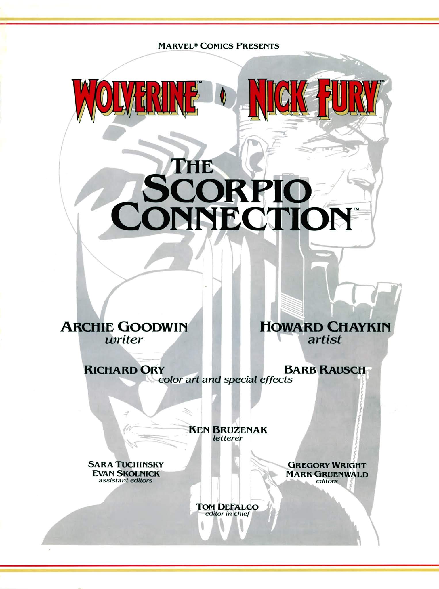 Read online Wolverine, Nick Fury: The Scorpio Connection comic -  Issue # TPB - 2
