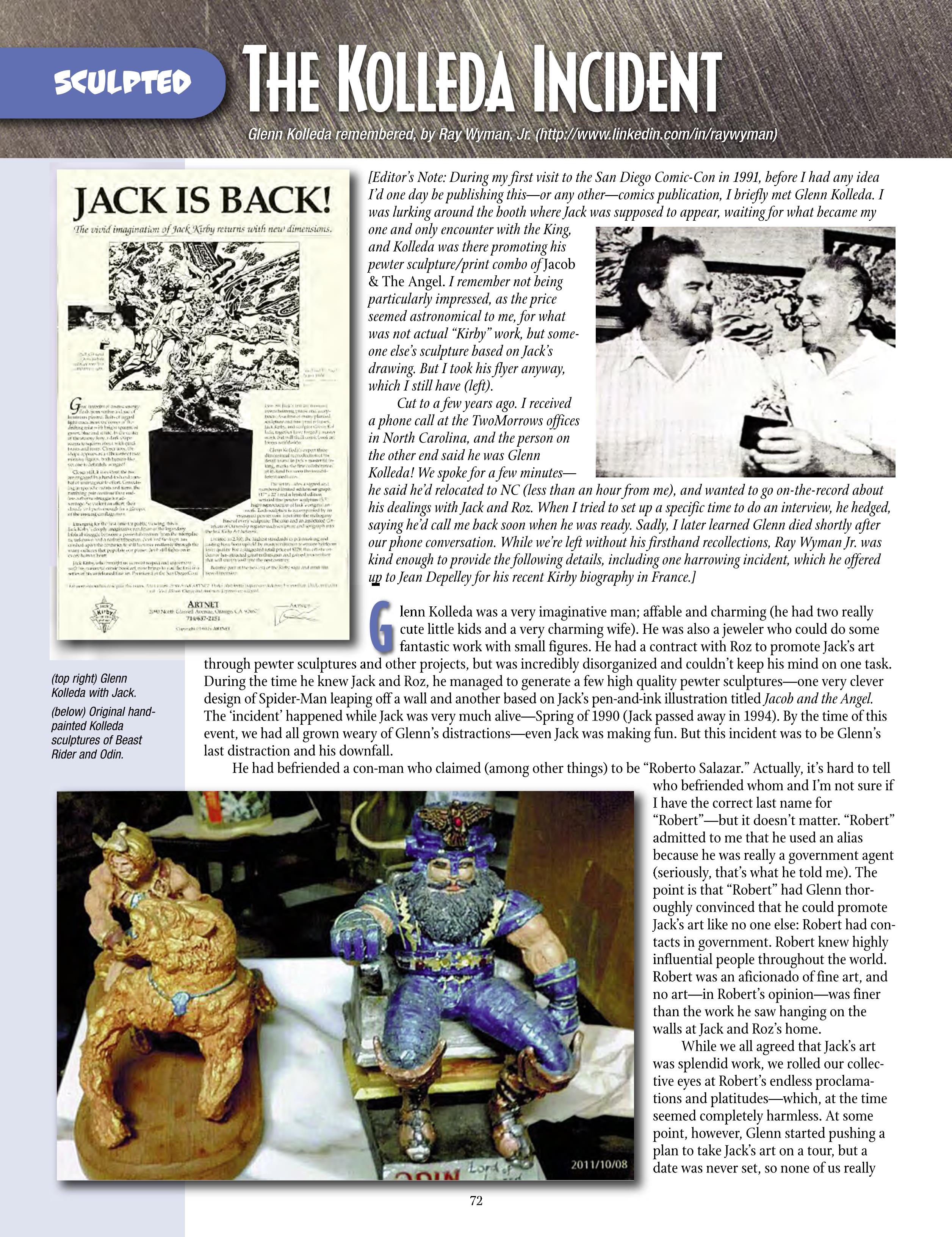 Read online The Jack Kirby Collector comic -  Issue #69 - 74