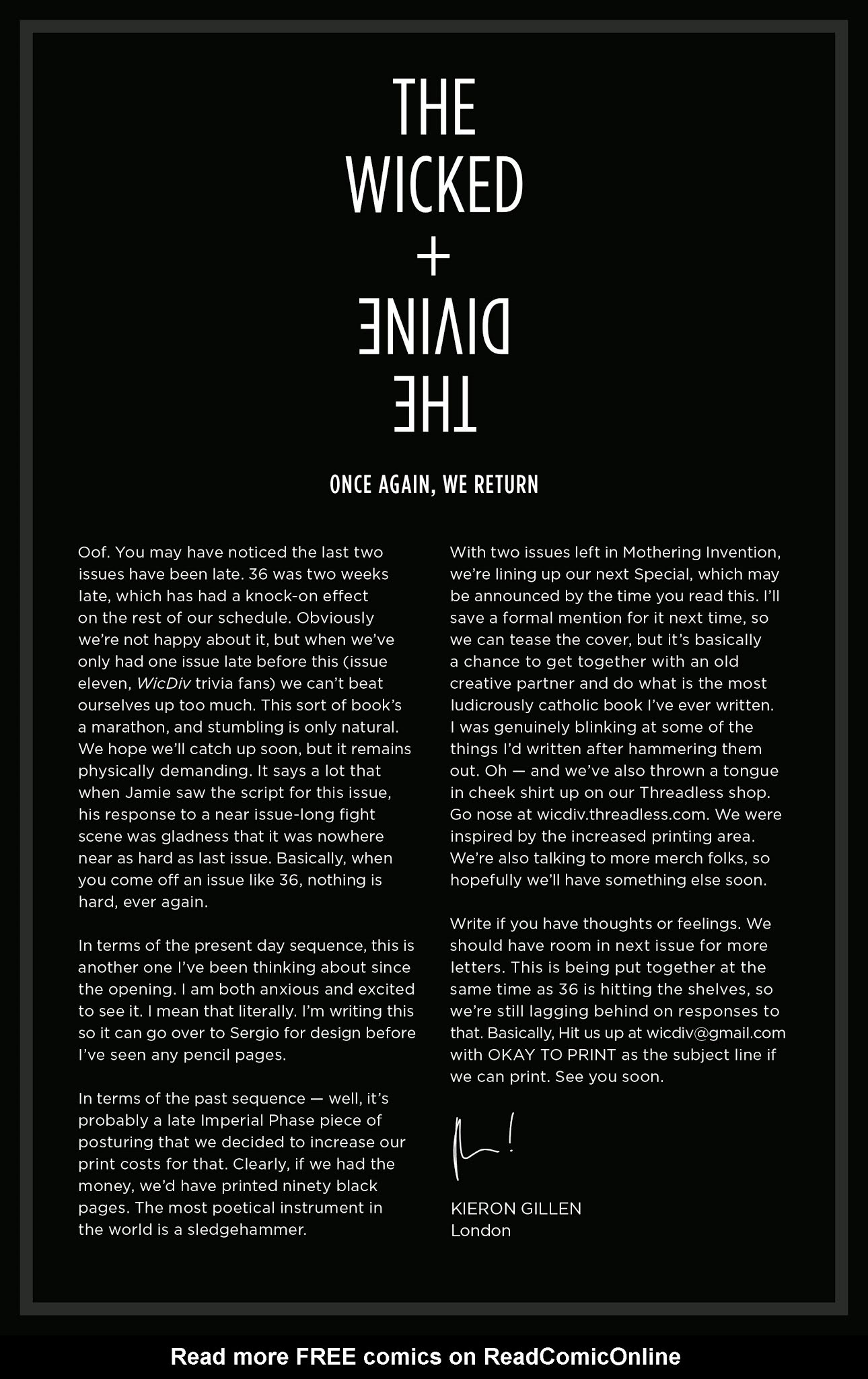 Read online The Wicked   The Divine comic -  Issue #37 - 37