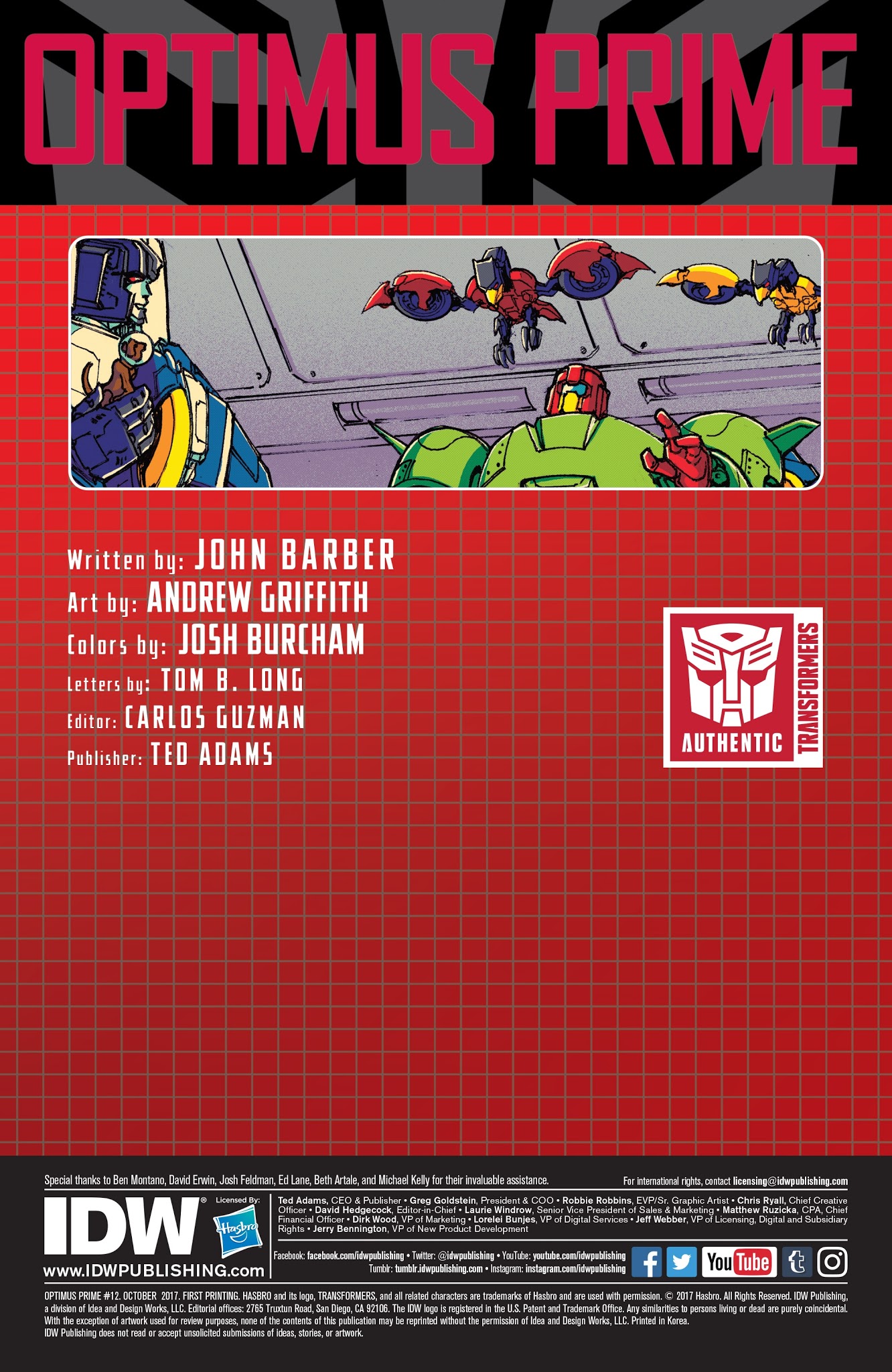 Read online Optimus Prime comic -  Issue #12 - 2