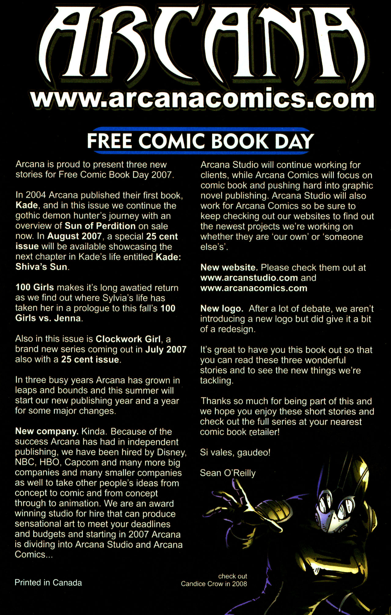 Read online Arcana Studio Presents: Free Comic Book Day comic -  Issue #2007 - 2
