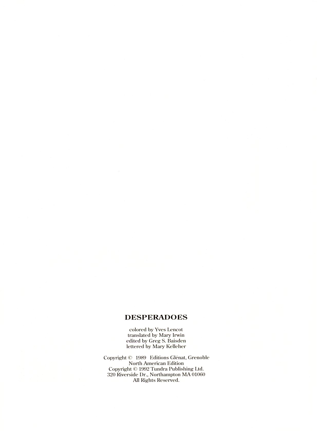 Read online Desperadoes (1992) comic -  Issue # TPB - 6