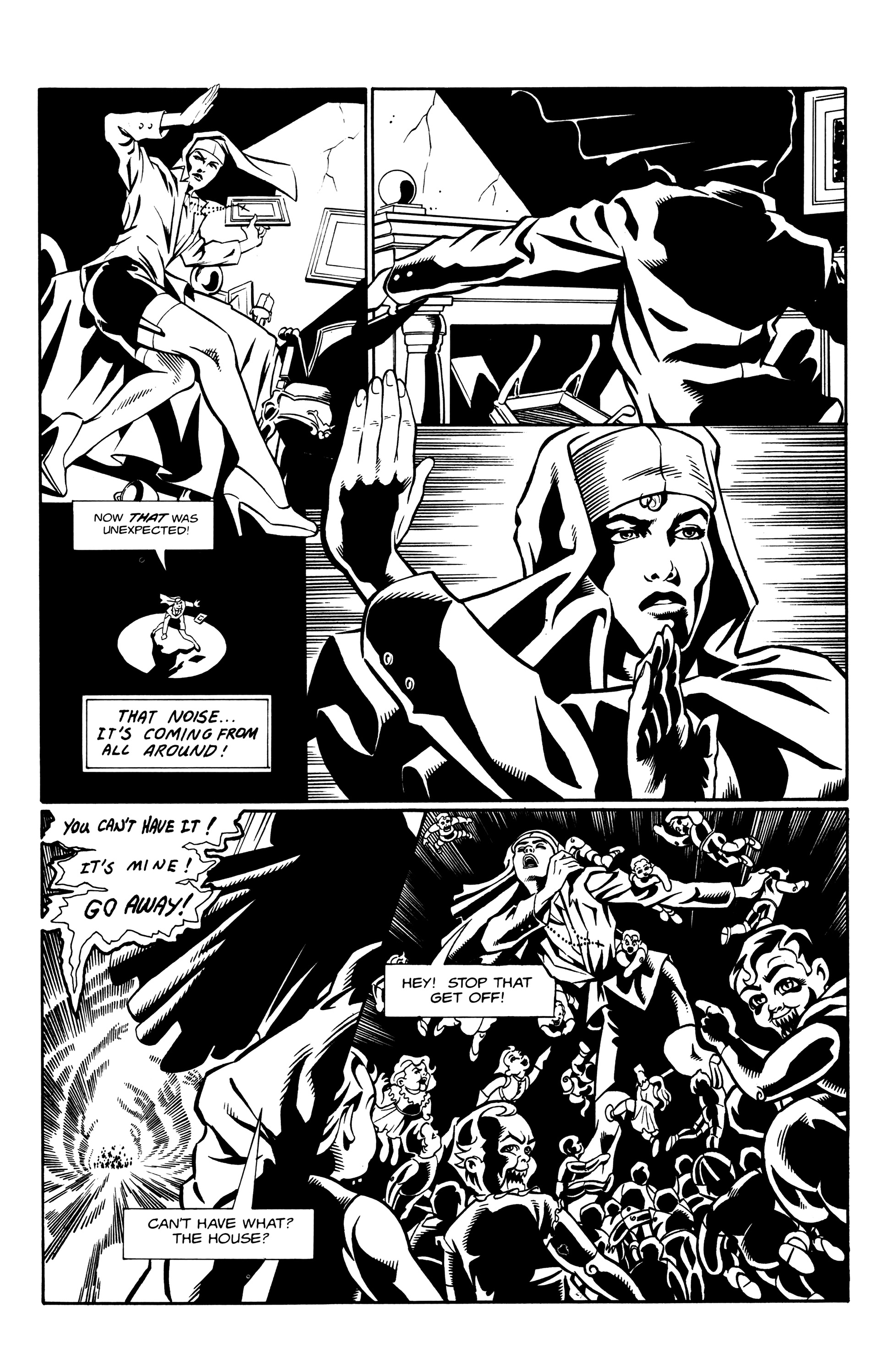 Read online Warrior Nun: Black & White comic -  Issue #7 - 7