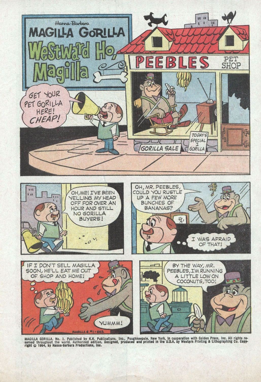 Read online Magilla Gorilla (1964) comic -  Issue #1 - 3