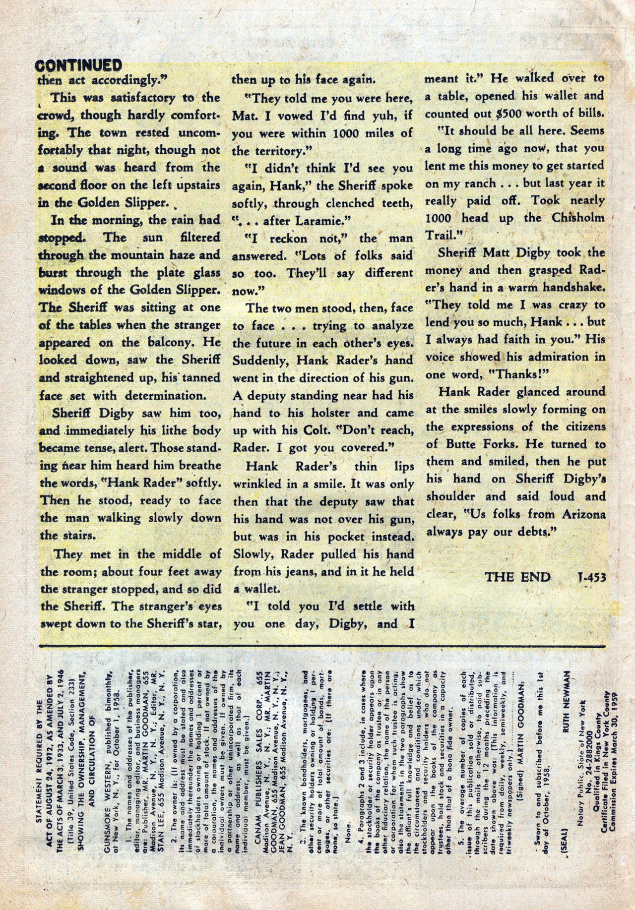 Read online Gunsmoke Western comic -  Issue #52 - 26