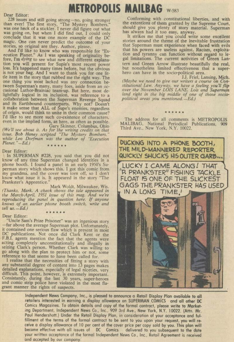 Read online Superman (1939) comic -  Issue #231 - 31