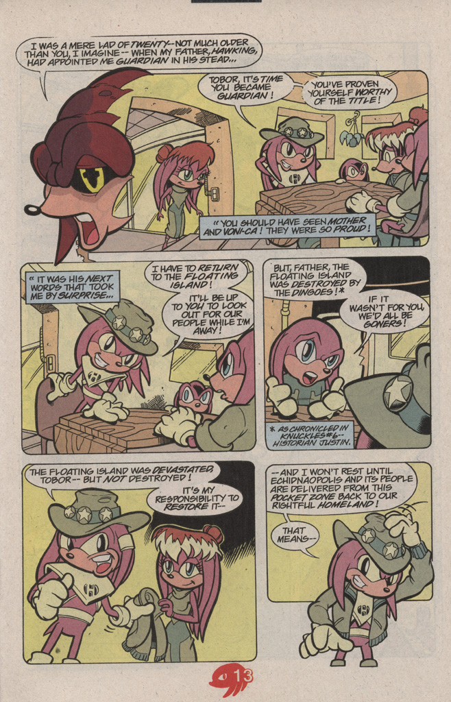 Read online Knuckles the Echidna comic -  Issue #17 - 21