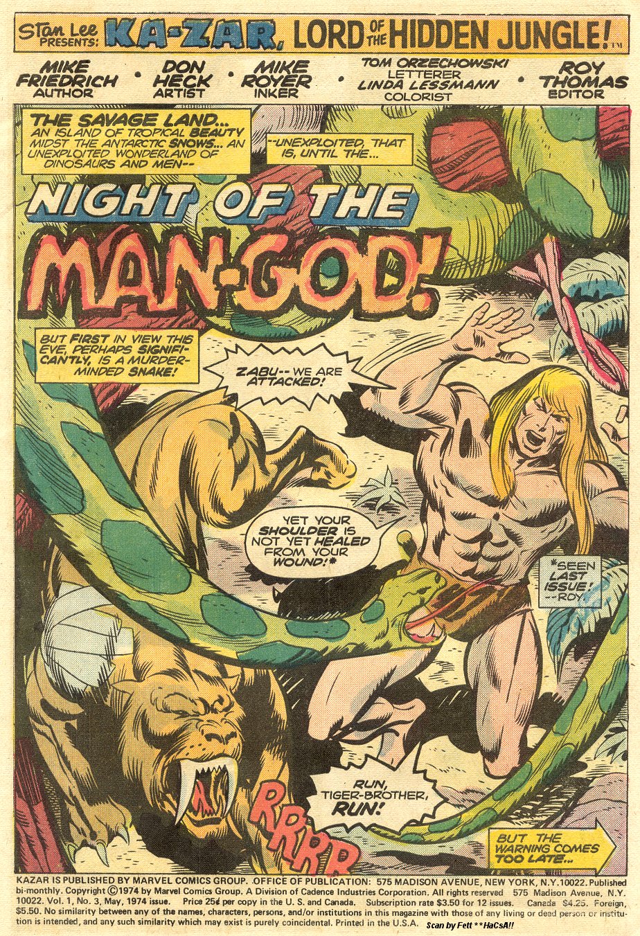 Read online Ka-Zar comic -  Issue #3 - 2