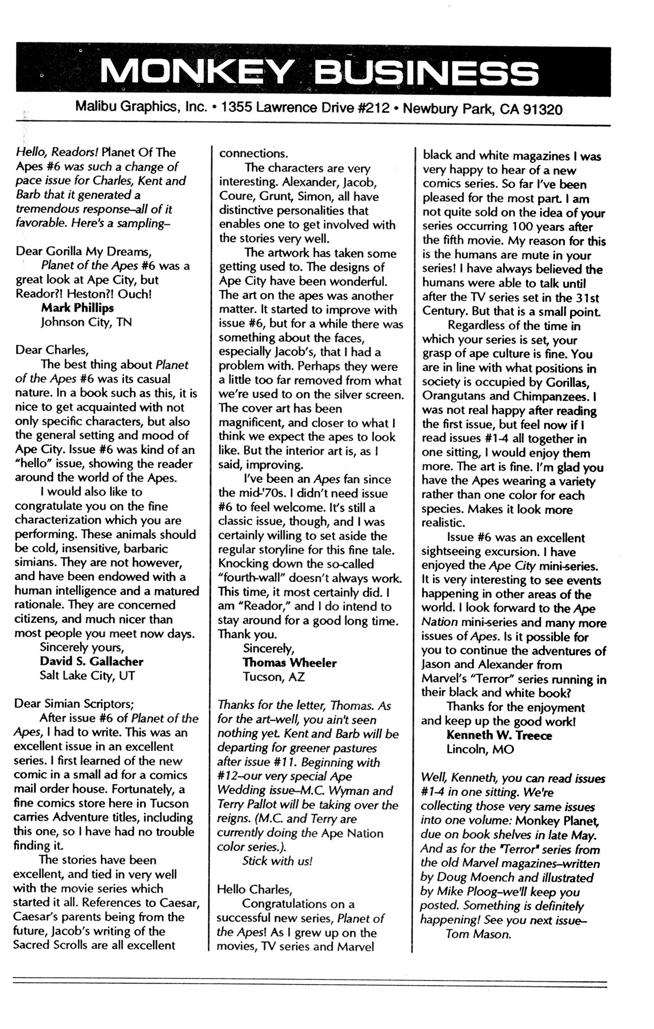 Read online Planet of the Apes (1990) comic -  Issue #10 - 33