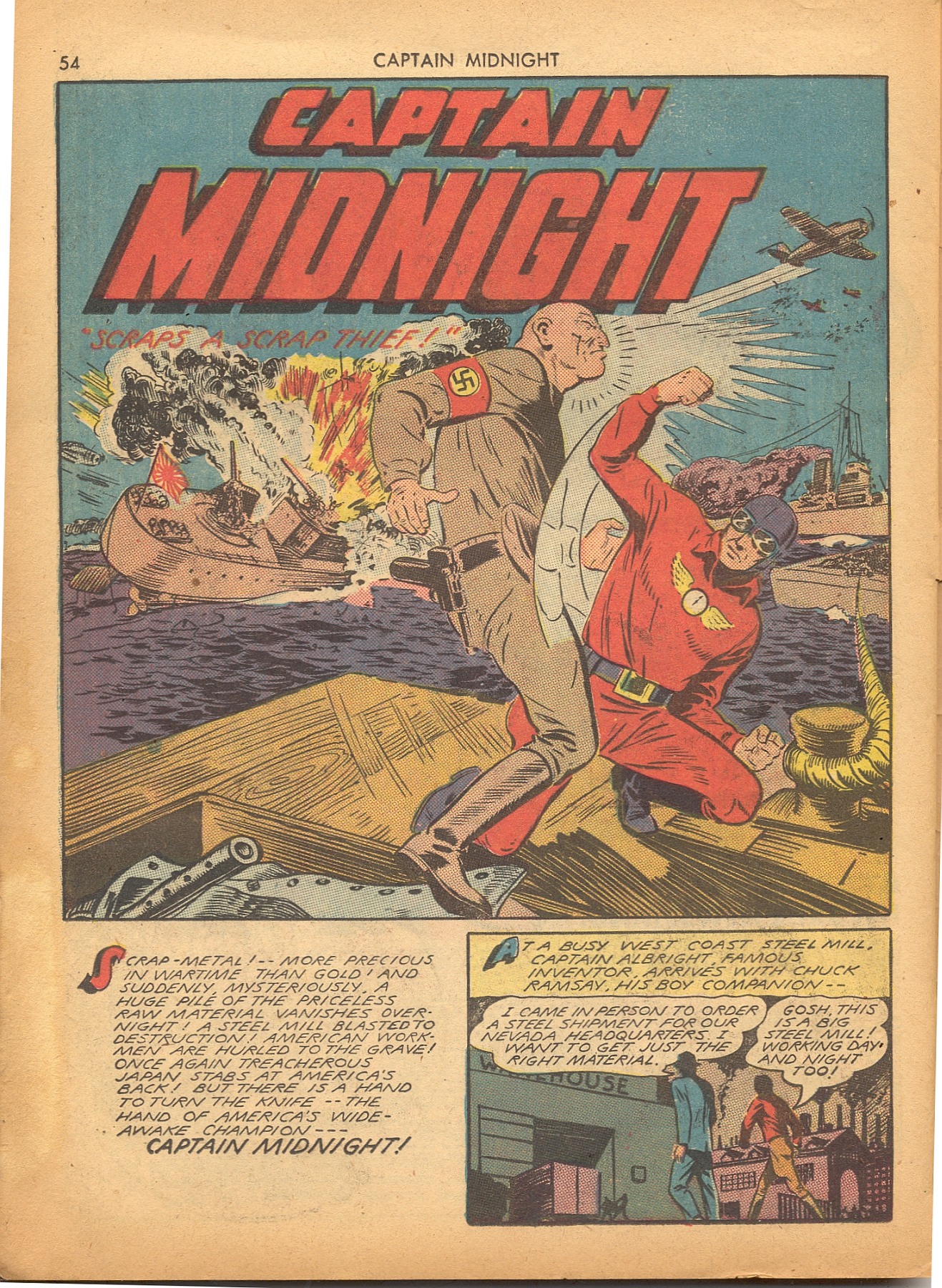 Read online Captain Midnight (1942) comic -  Issue #4 - 55