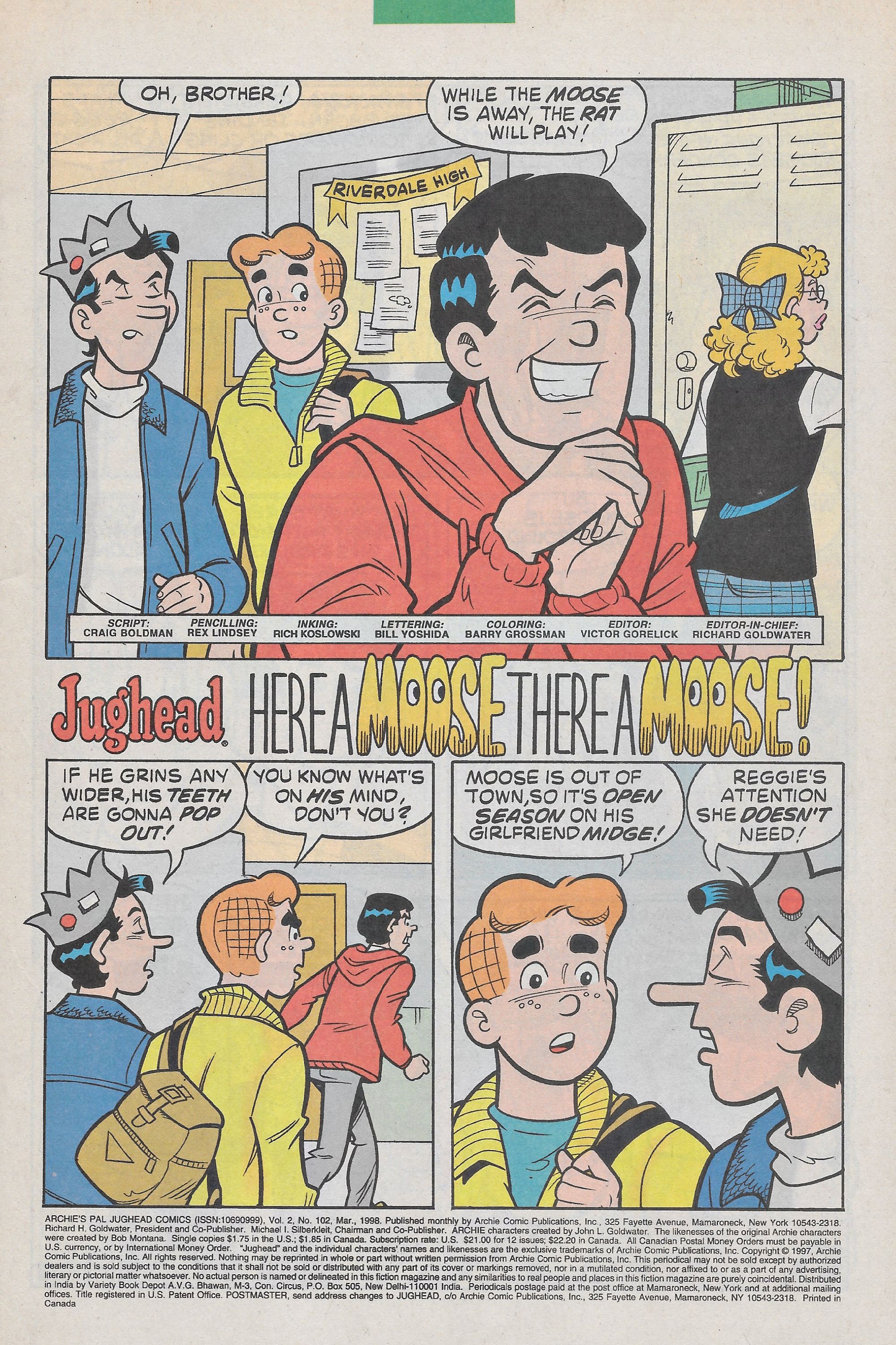 Read online Archie's Pal Jughead Comics comic -  Issue #102 - 3