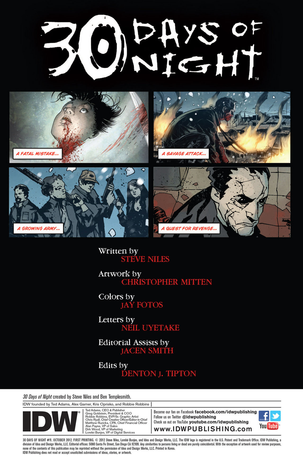 Read online 30 Days of Night (2011) comic -  Issue #11 - 2