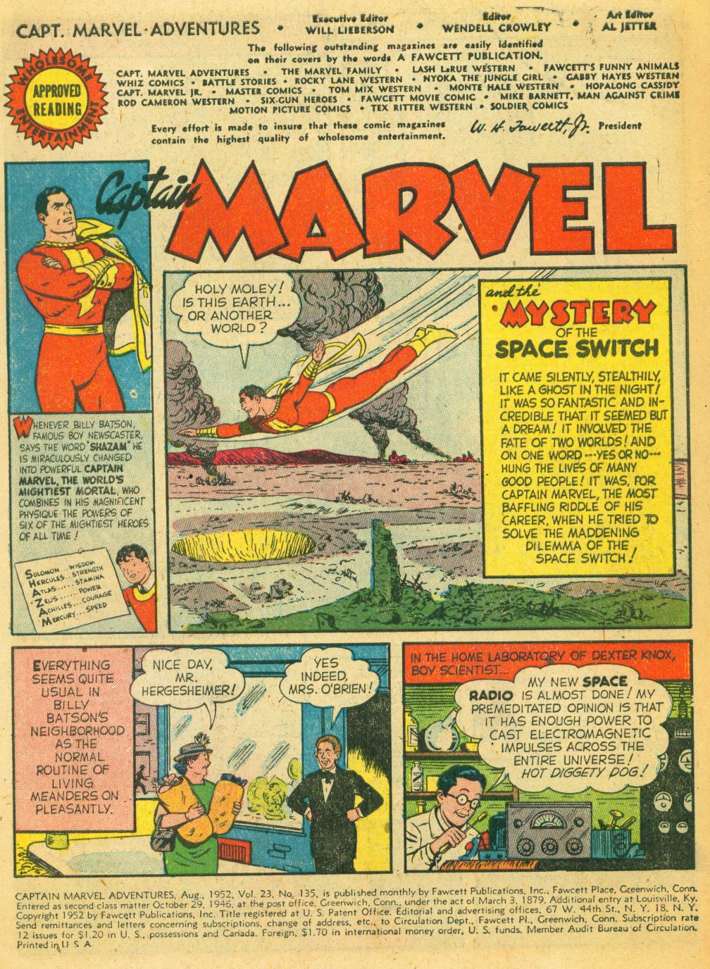 Read online Captain Marvel Adventures comic -  Issue #135 - 3
