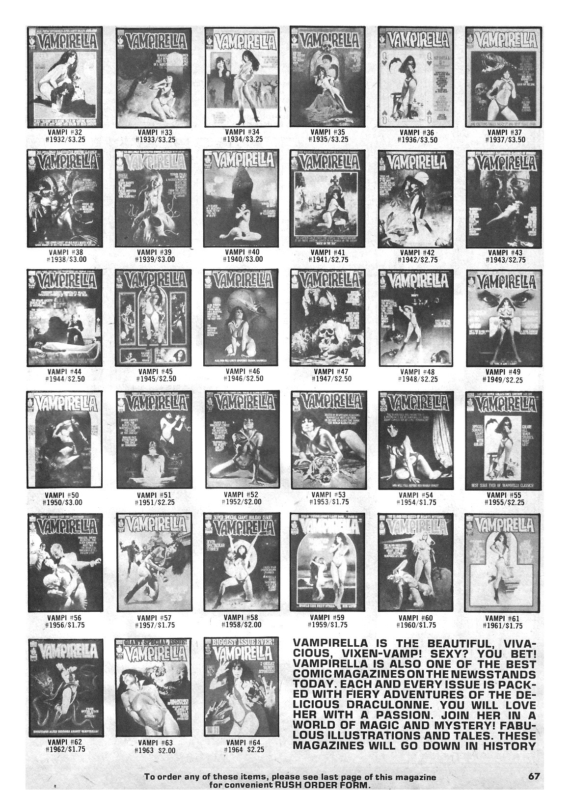 Read online Vampirella (1969) comic -  Issue #65 - 67