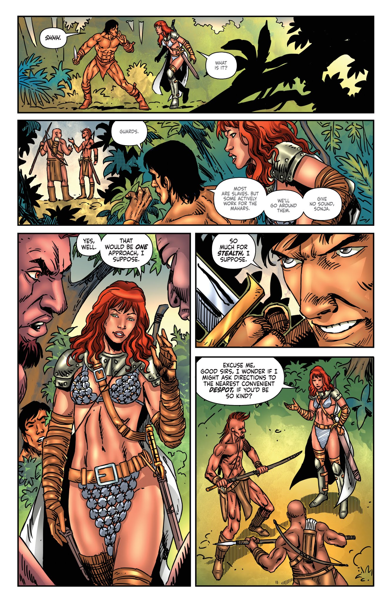 Read online Red Sonja/Tarzan comic -  Issue #6 - 13