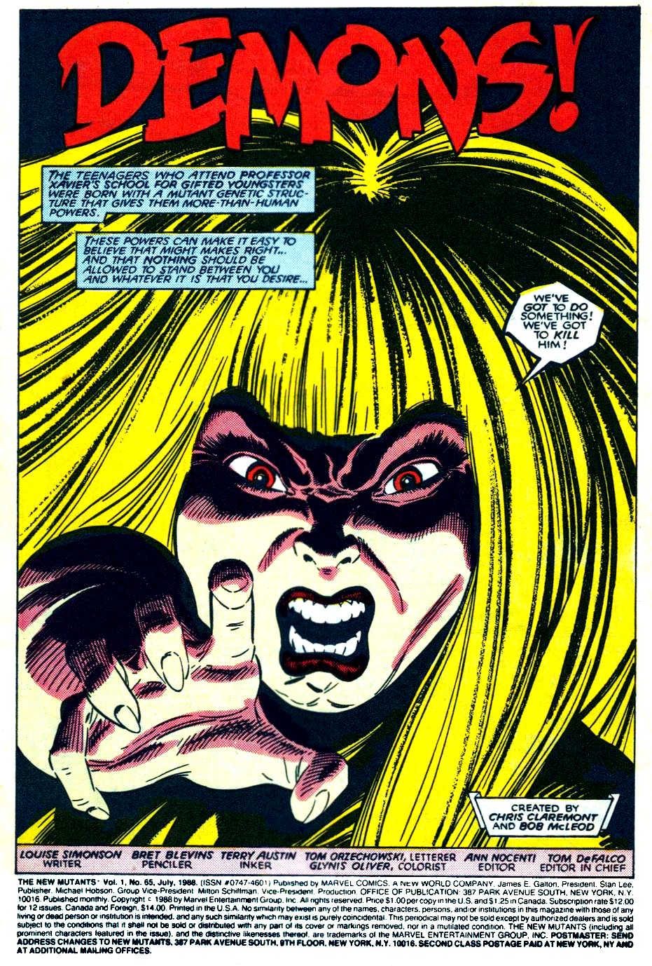 The New Mutants Issue #65 #72 - English 2