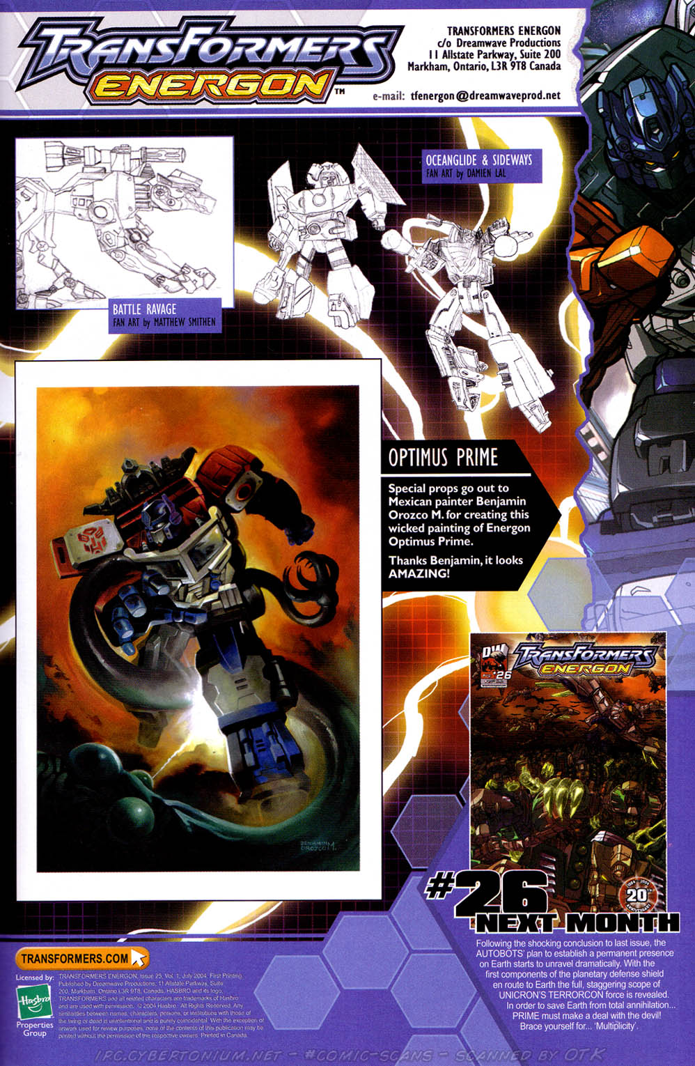 Read online Transformers Energon comic -  Issue #25 - 25