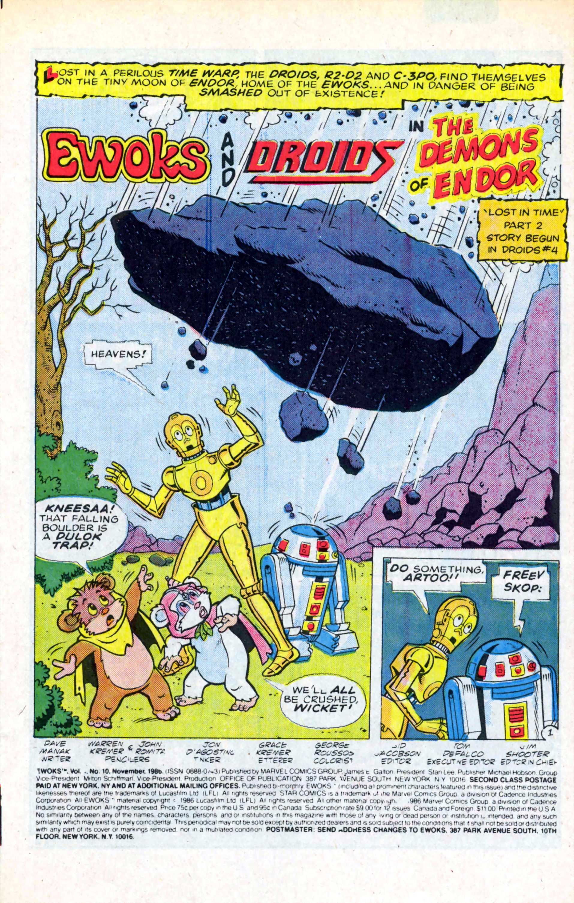 Read online Ewoks (1987) comic -  Issue #10 - 2