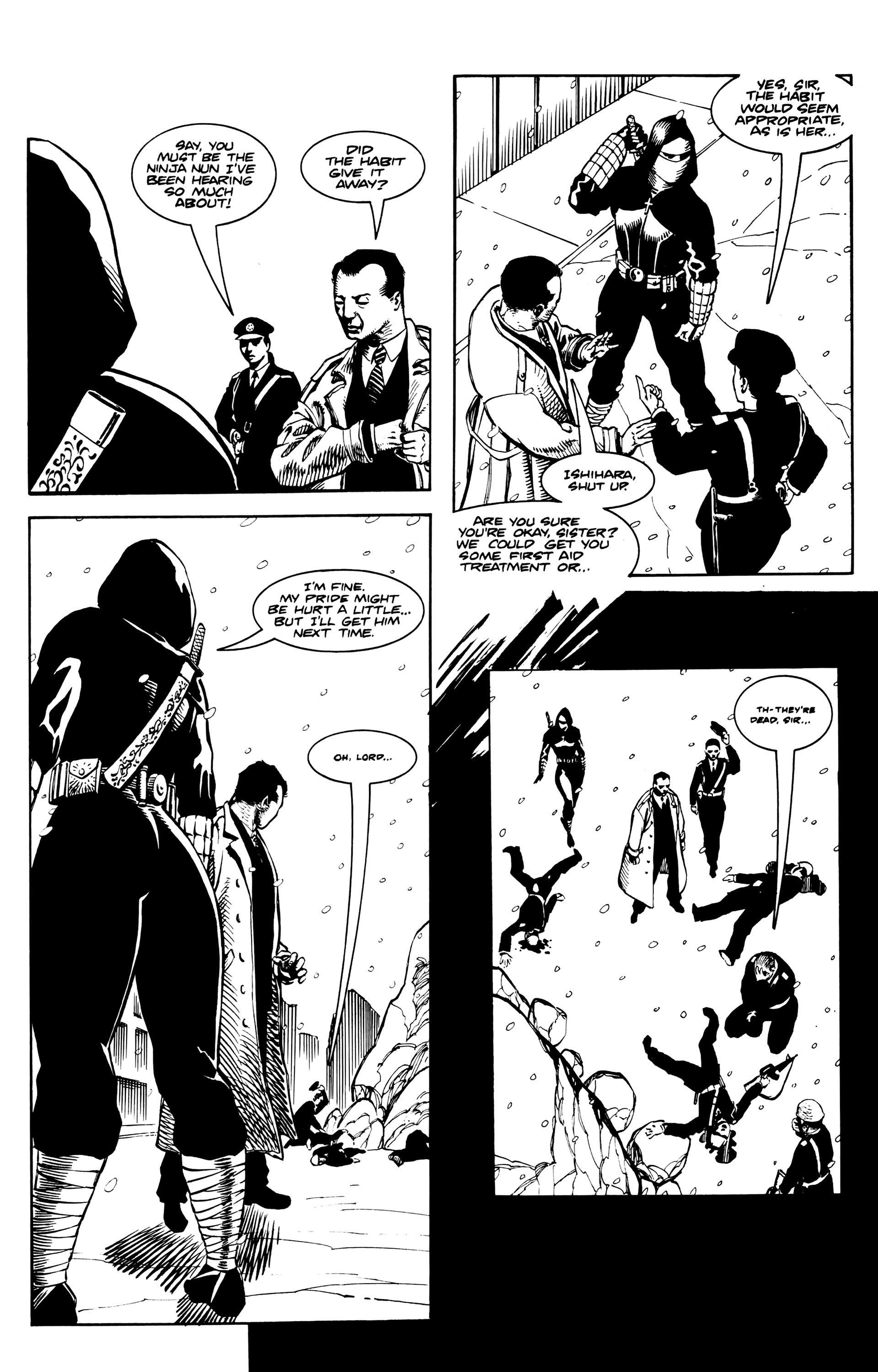 Read online Warrior Nun: Black & White comic -  Issue #4 - 17