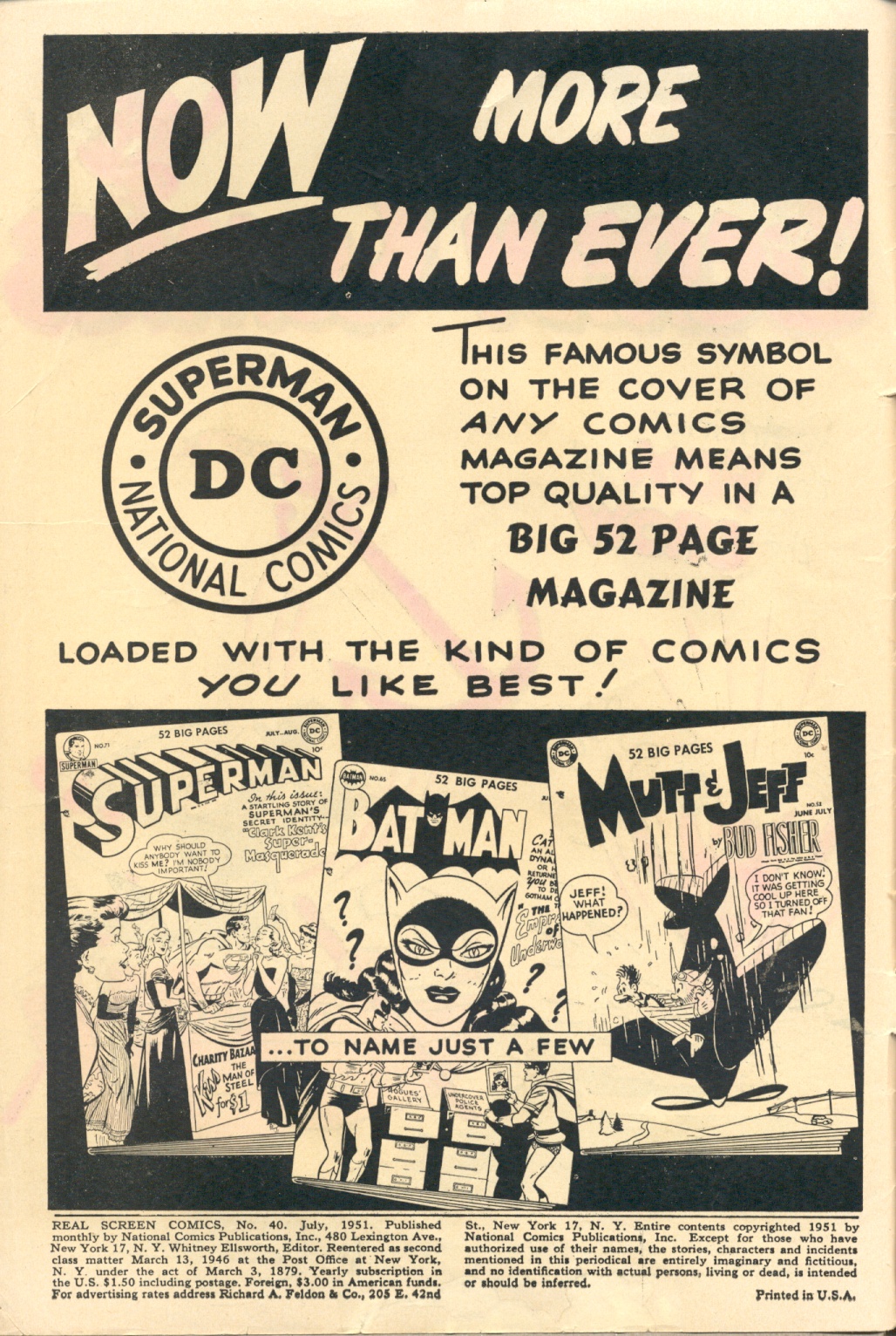 Read online Real Screen Comics comic -  Issue #40 - 2