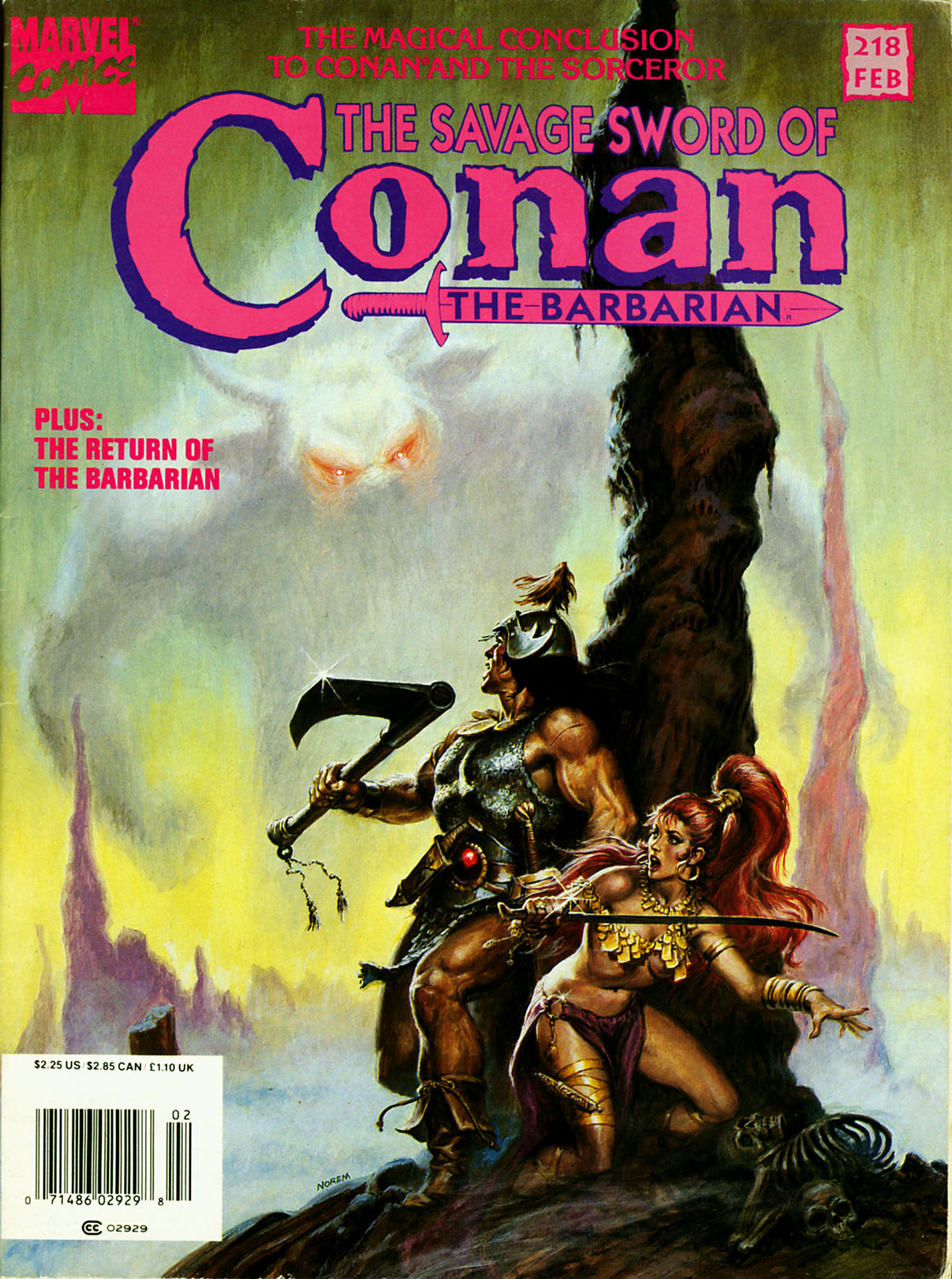 Read online The Savage Sword Of Conan comic -  Issue #218 - 1