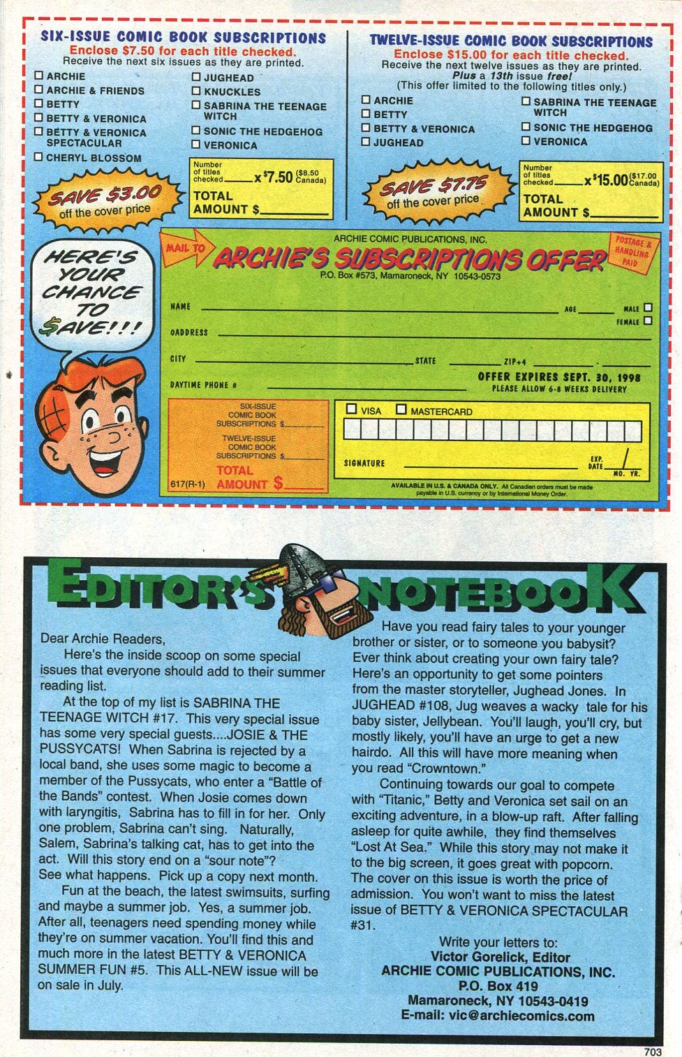 Read online Archie's Vacation Special comic -  Issue #6 - 26