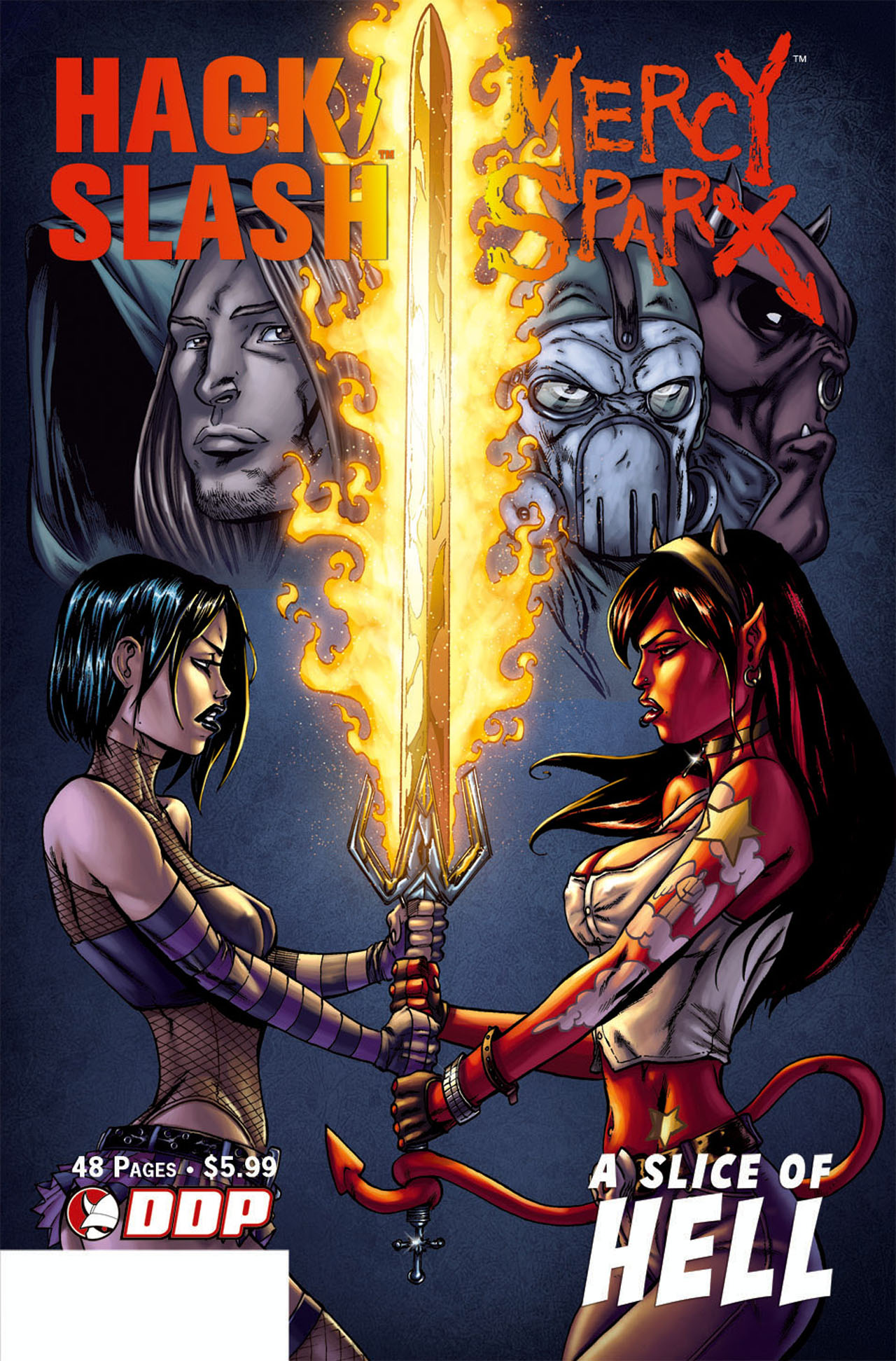 Read online Hack/Slash & Mercy Sparx: A Slice of Hell comic -  Issue #1 - 1