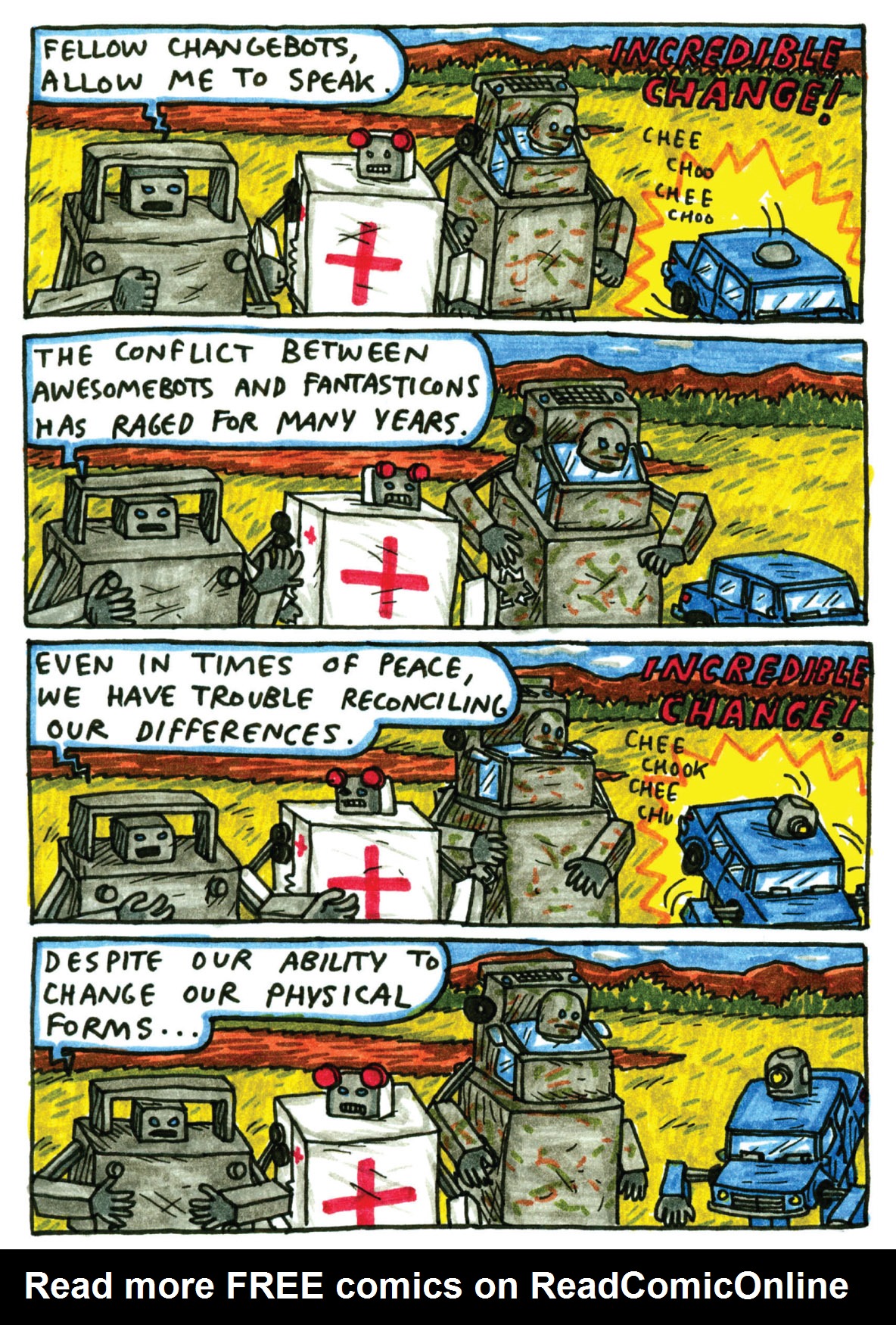 Read online Incredible Change-Bots comic -  Issue # TPB 2 - 109
