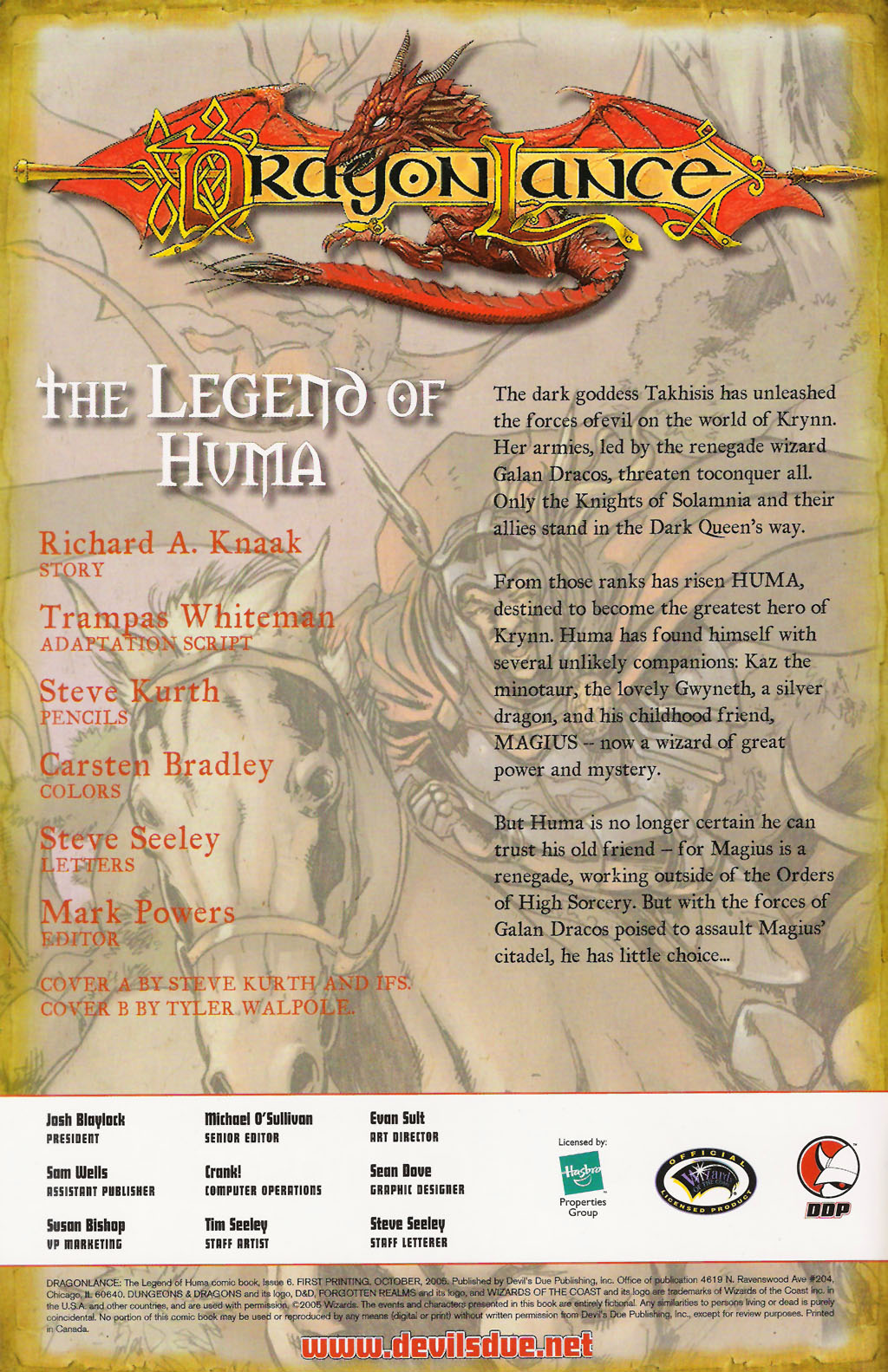 Read online Dragonlance: The Legend of Huma comic -  Issue #6 - 2