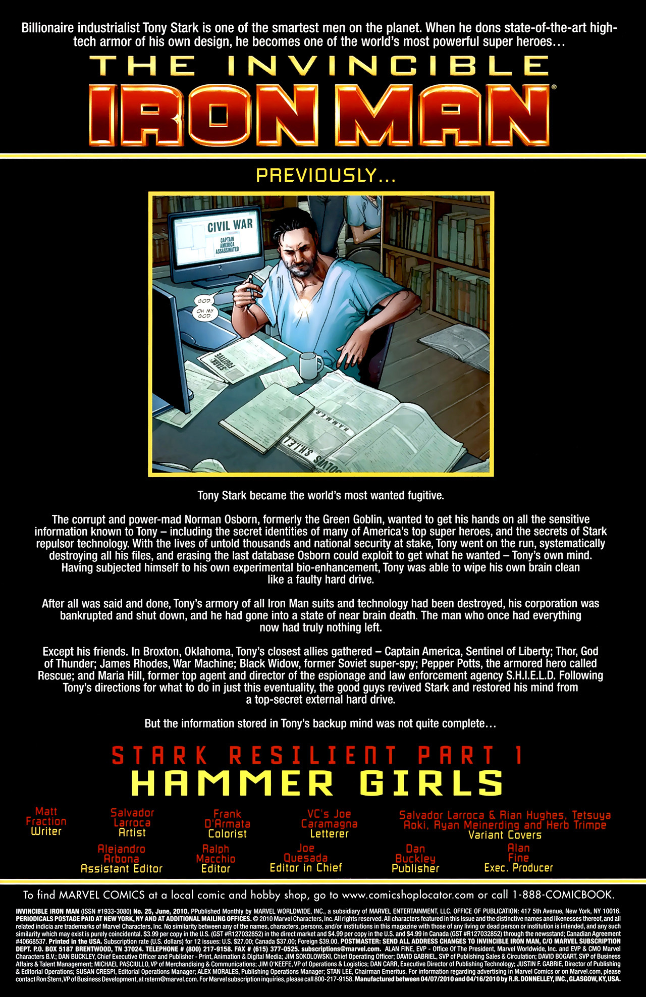 Read online The Invincible Iron Man (2008) comic -  Issue #25 - 8