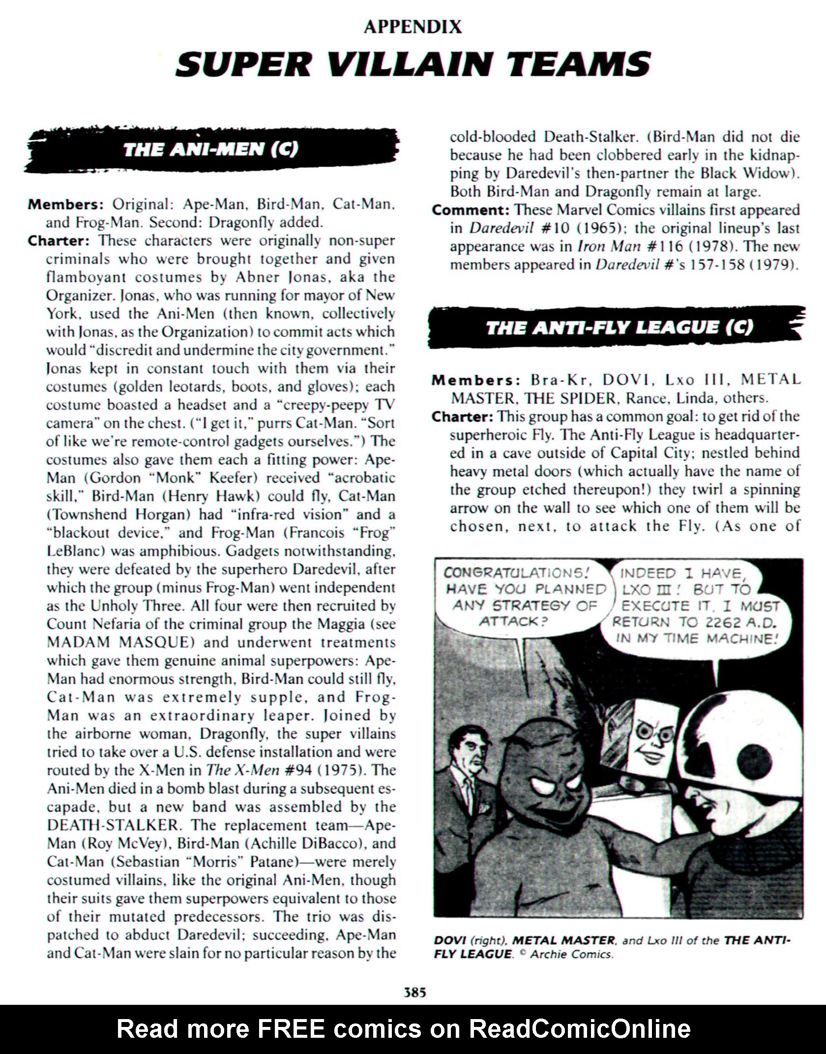 Read online The Encyclopedia of Super Villains comic -  Issue # TPB (Part 2) - 175